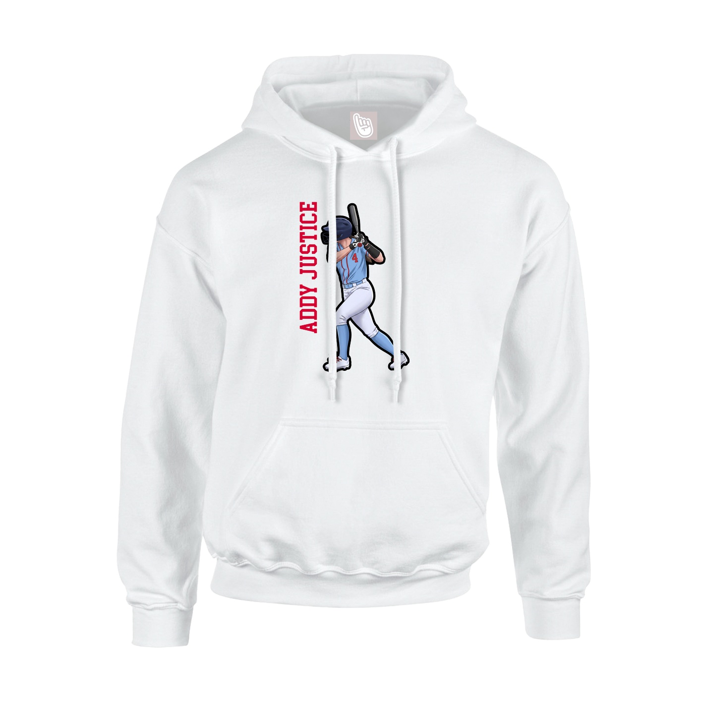 Youth Hoodie — Name Vertical in White