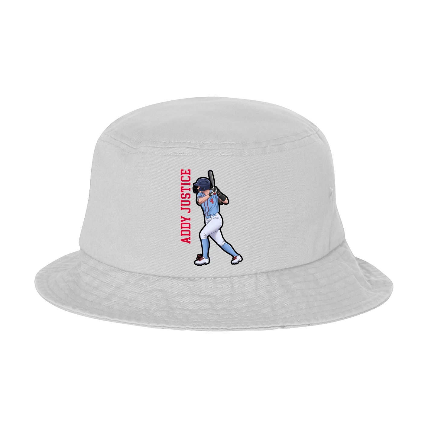 Bucket Cap — Name Vertical in White