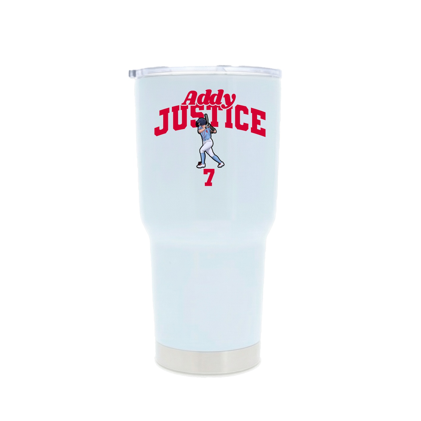 30oz Stainless Steel Tumbler — Signature Arch in White