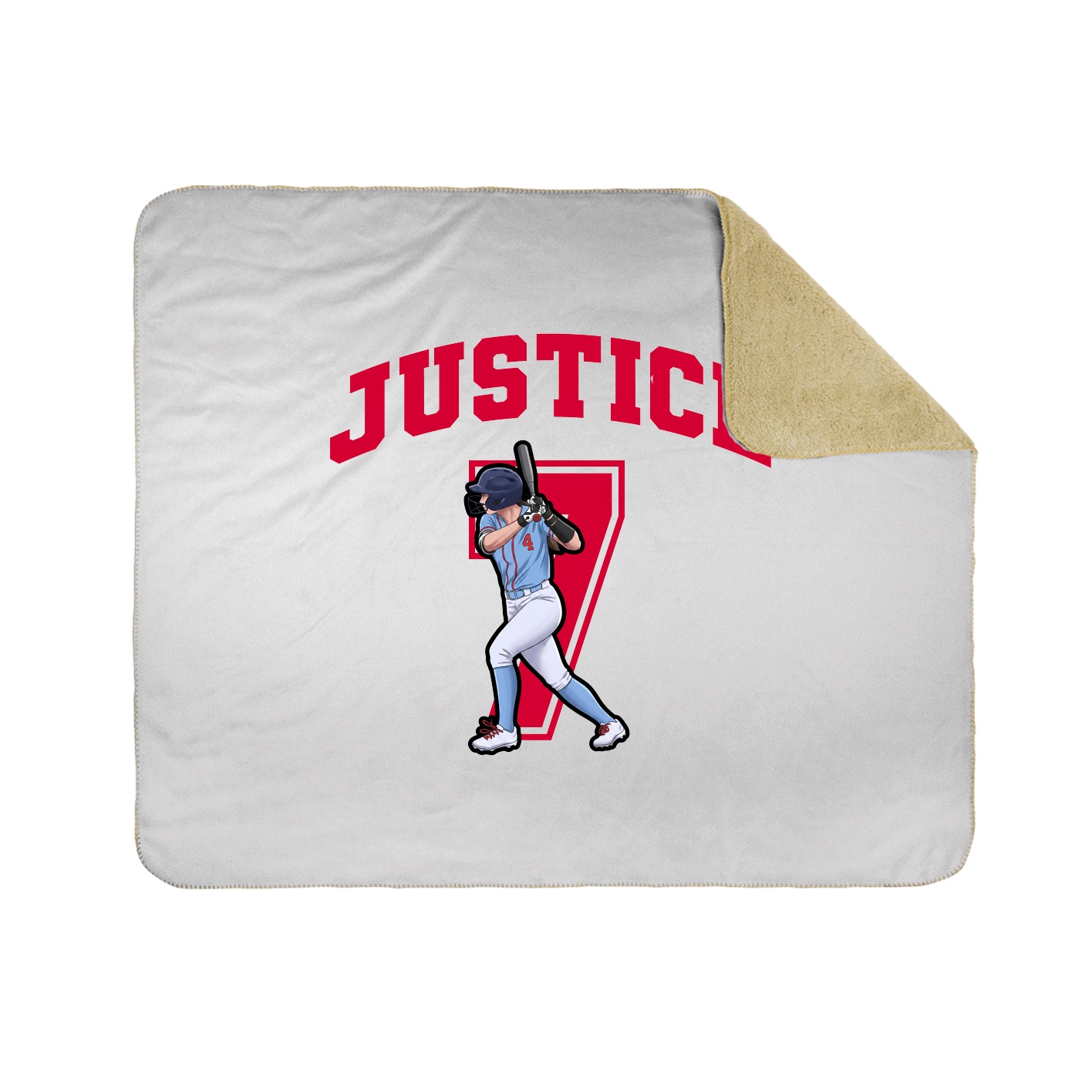 Throw Blanket — Number in White