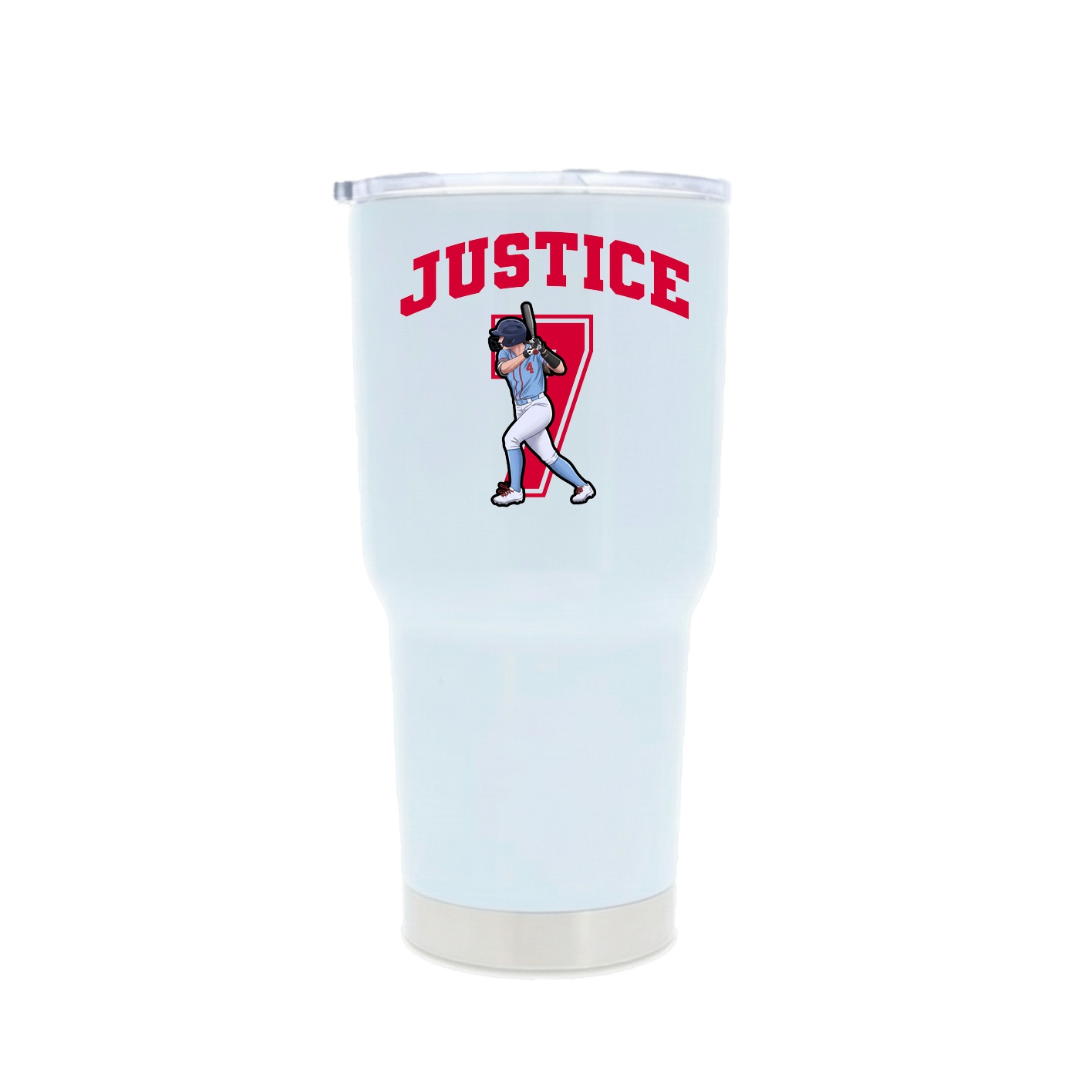 30oz Stainless Steel Tumbler — Number in White