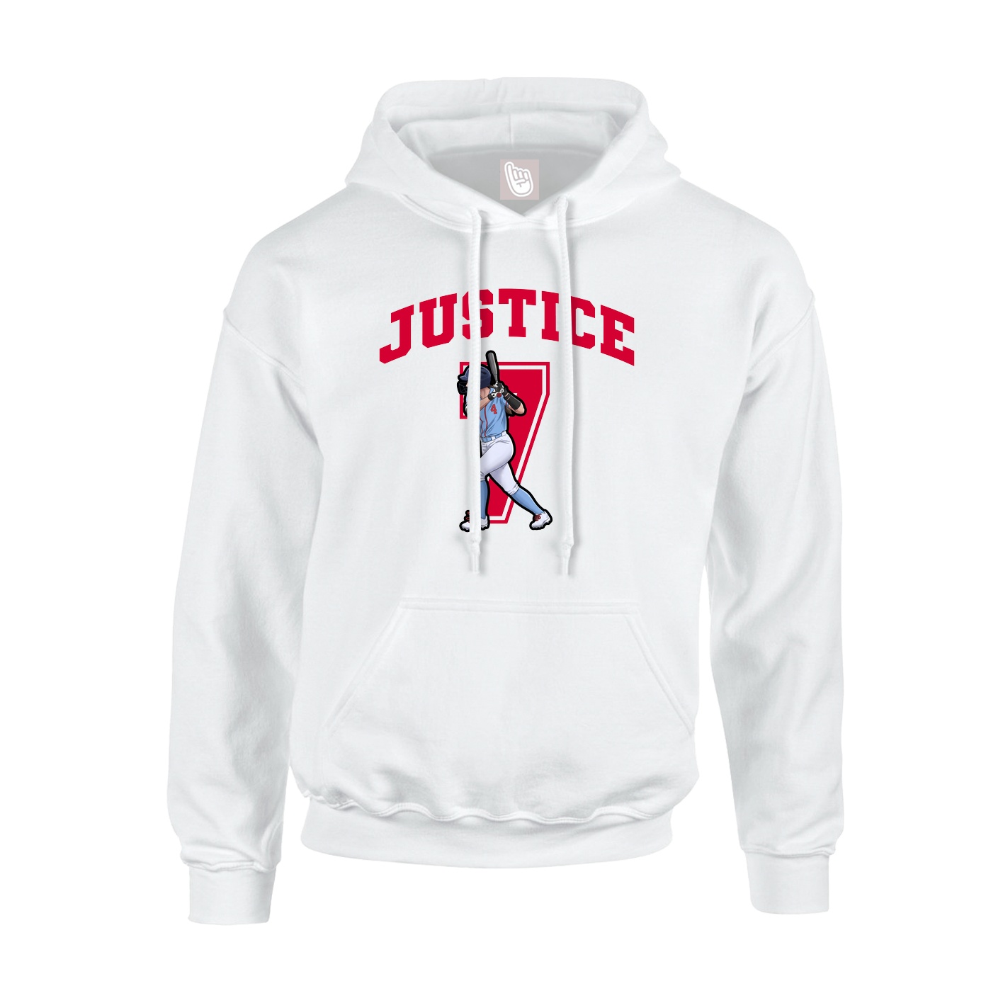 Youth Hoodie — Number in White