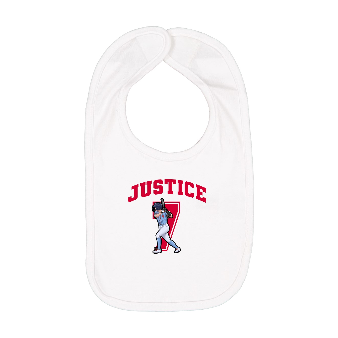 Infant Bib — Number in White