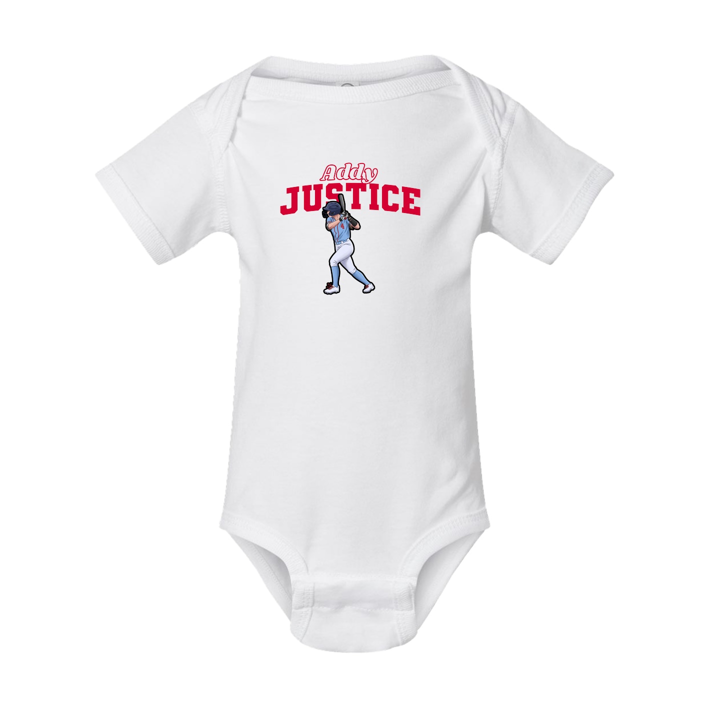 Baby Onesie — Name Arch in White