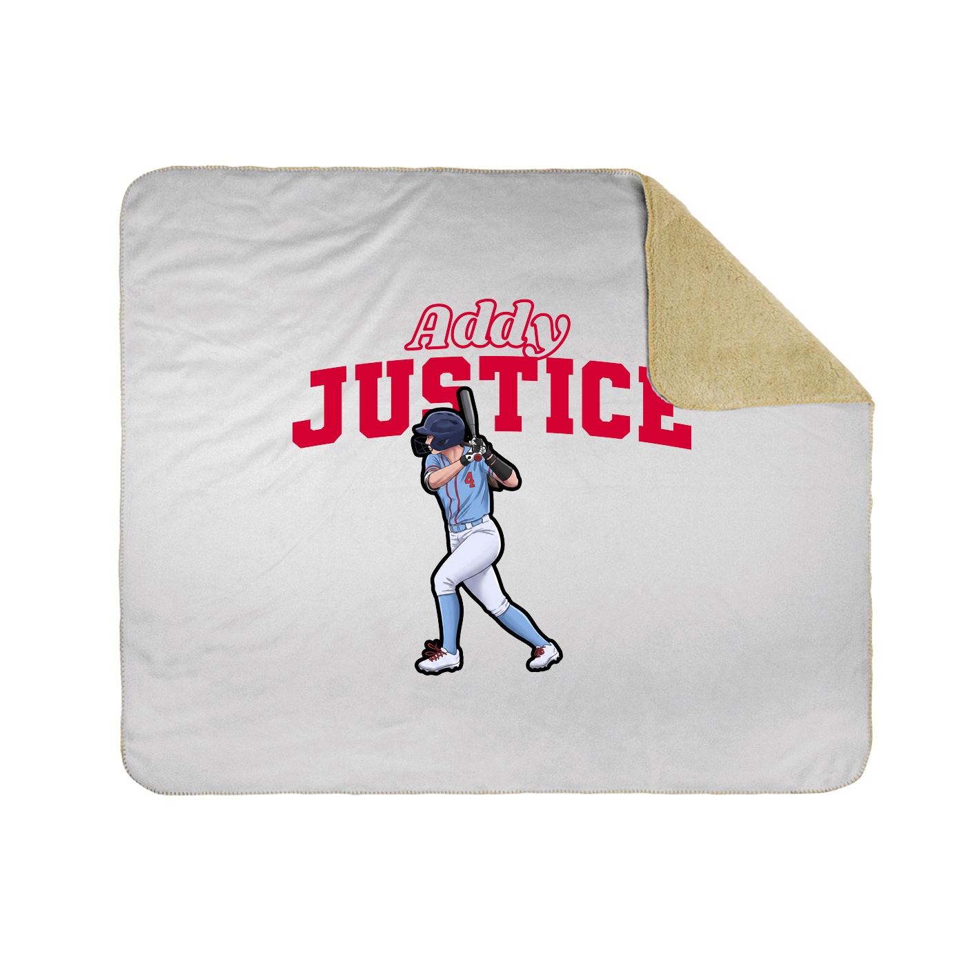 Throw Blanket — Name Arch in White
