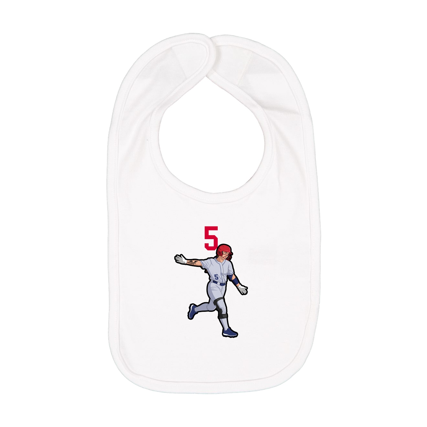 Infant Bib — Number Top in White