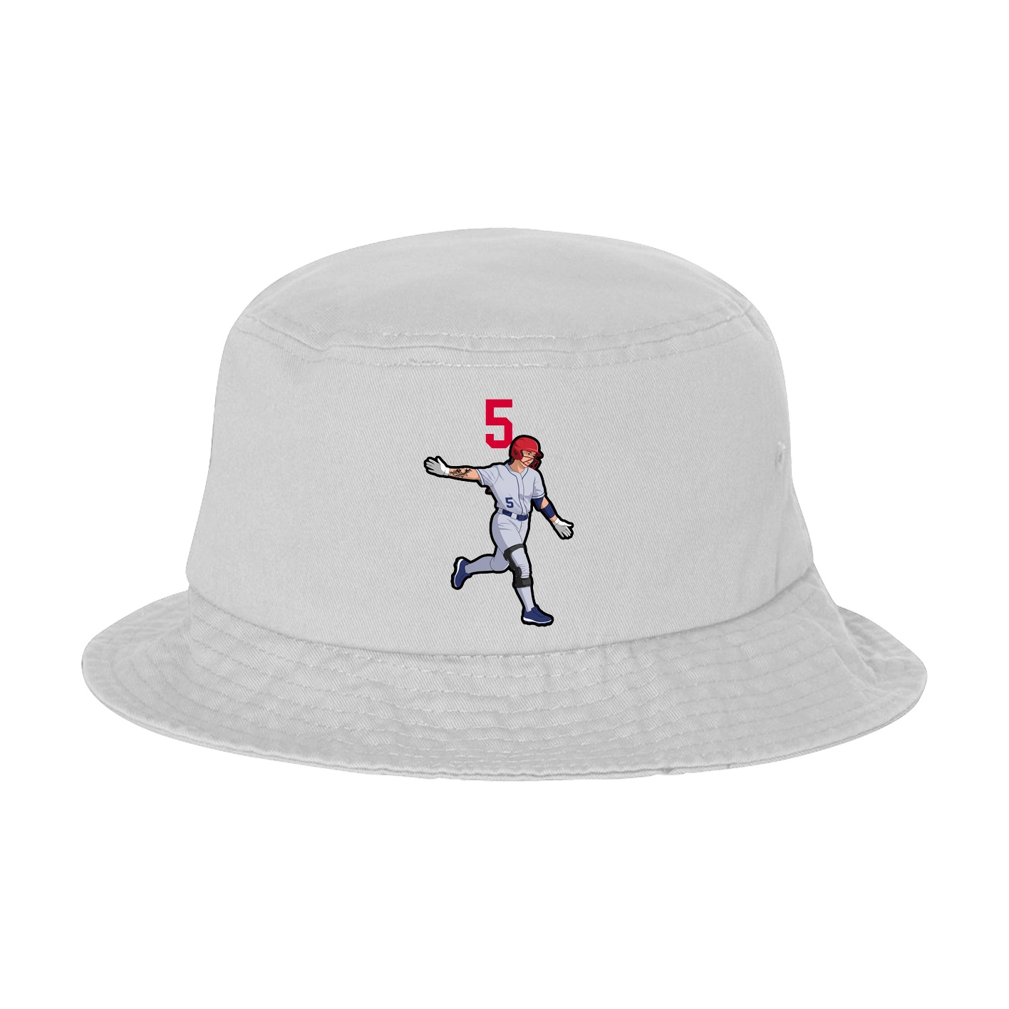 Bucket Cap — Number Top in White