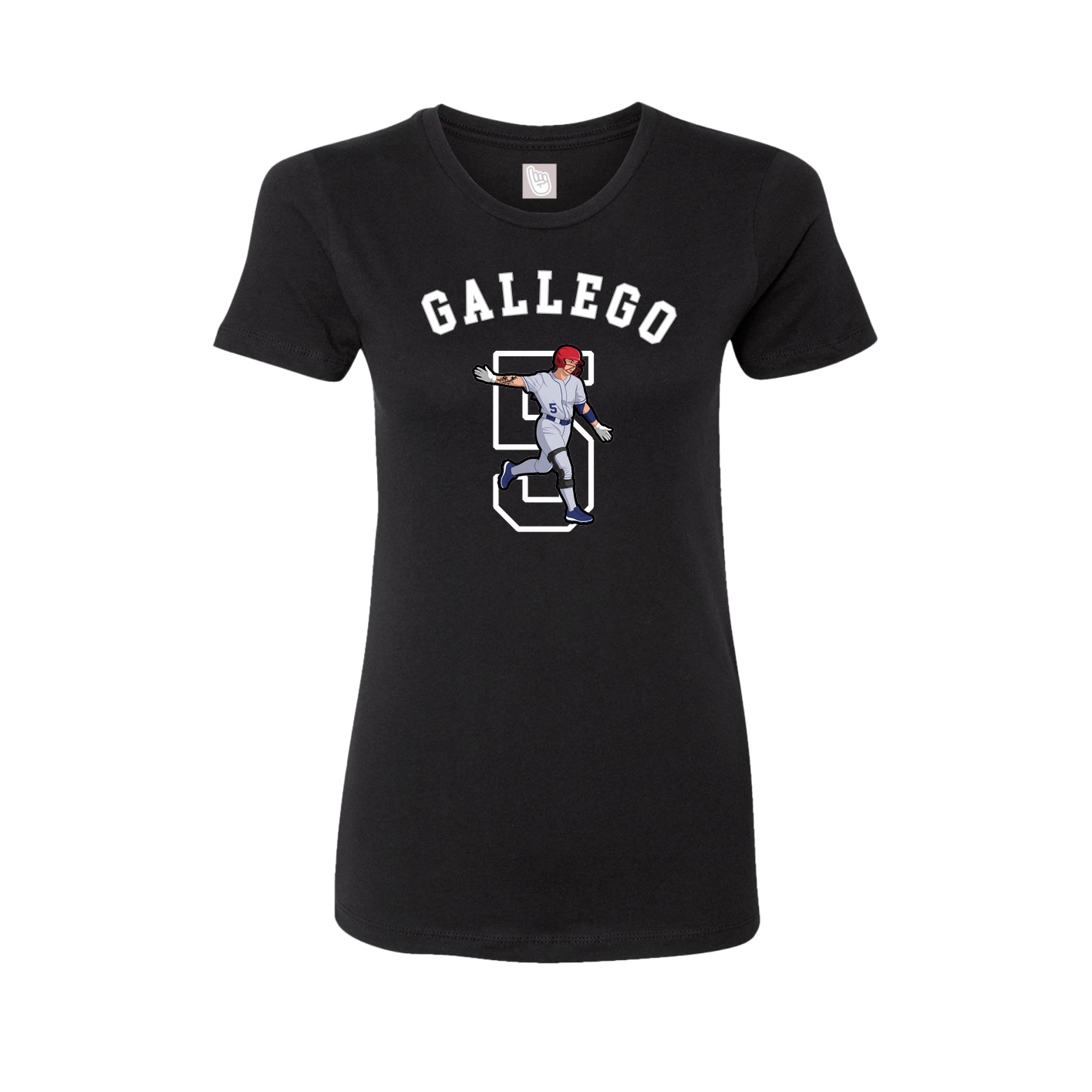 Fitted Women's Tee — Shirsey Arch in Black