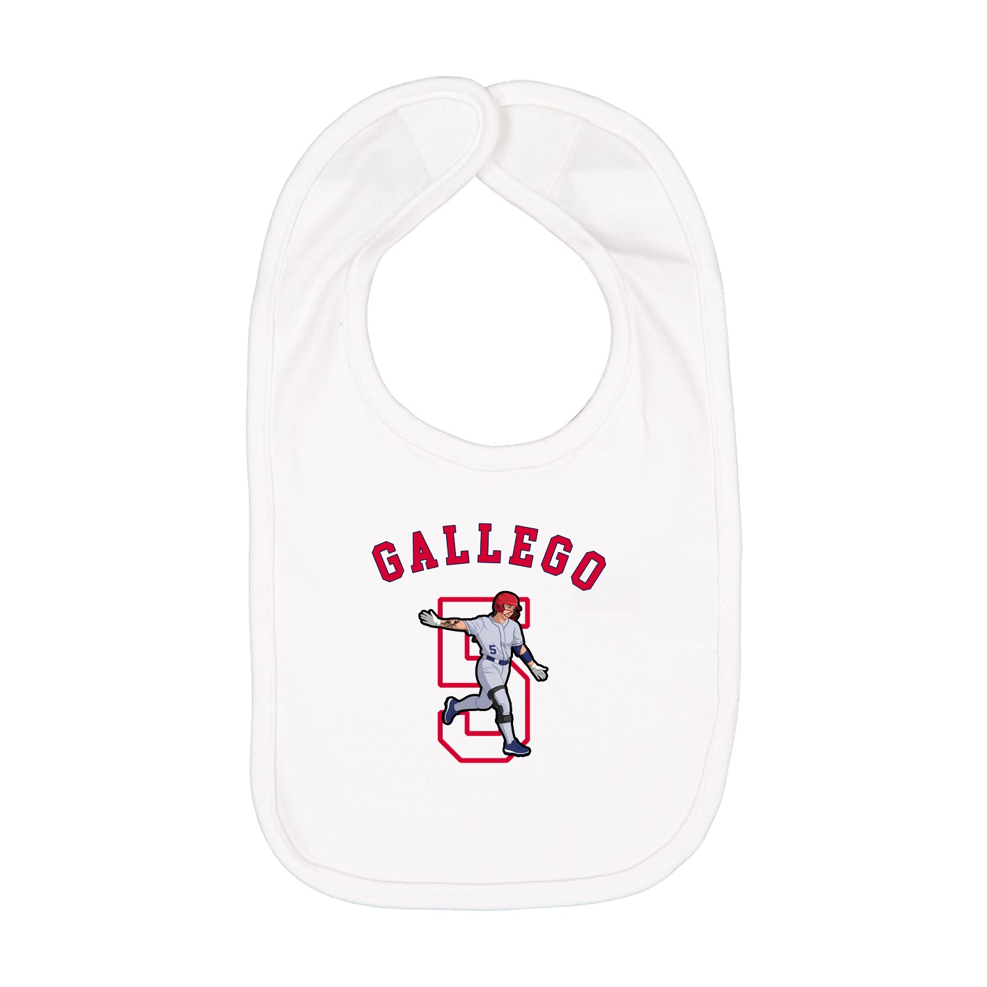 Infant Bib — Shirsey Arch in White