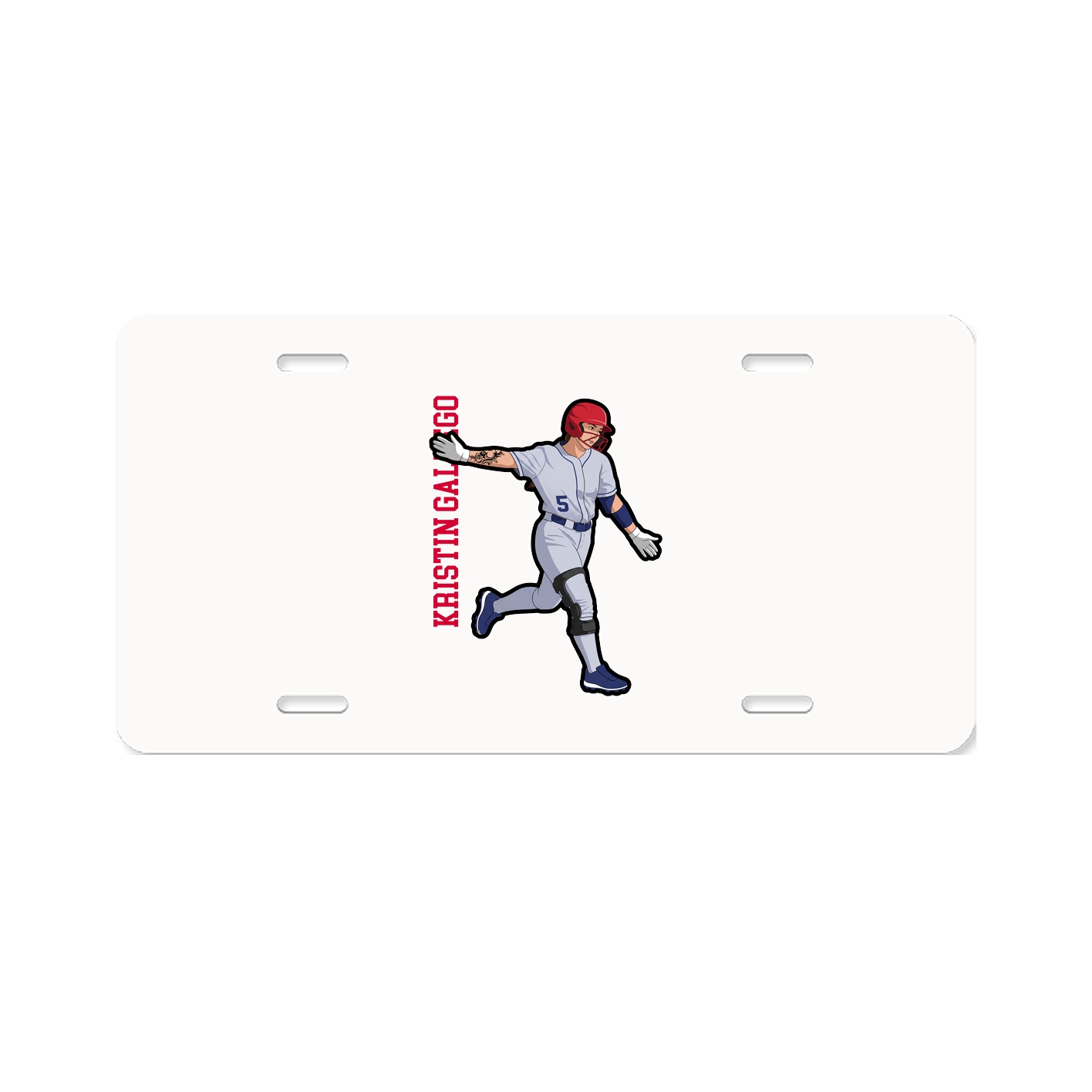 License Plate — Name Vertical in Classic