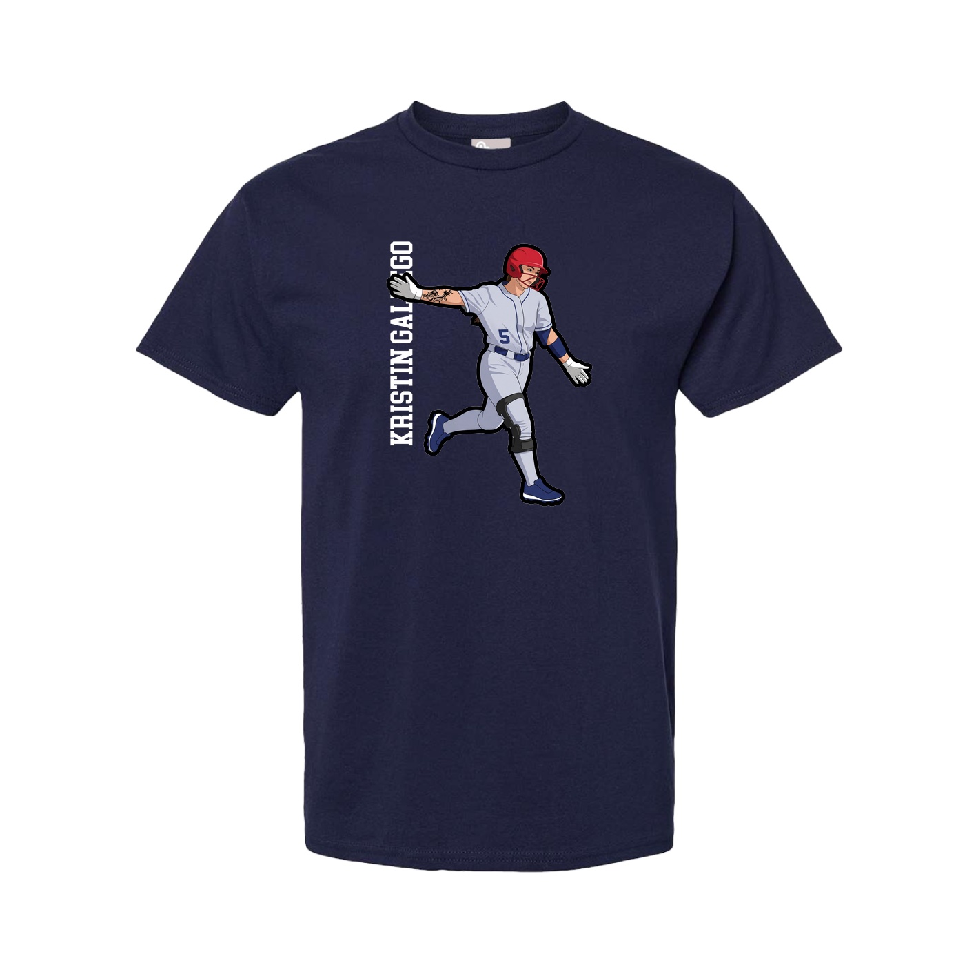 Youth Tee — Name Vertical in Navy