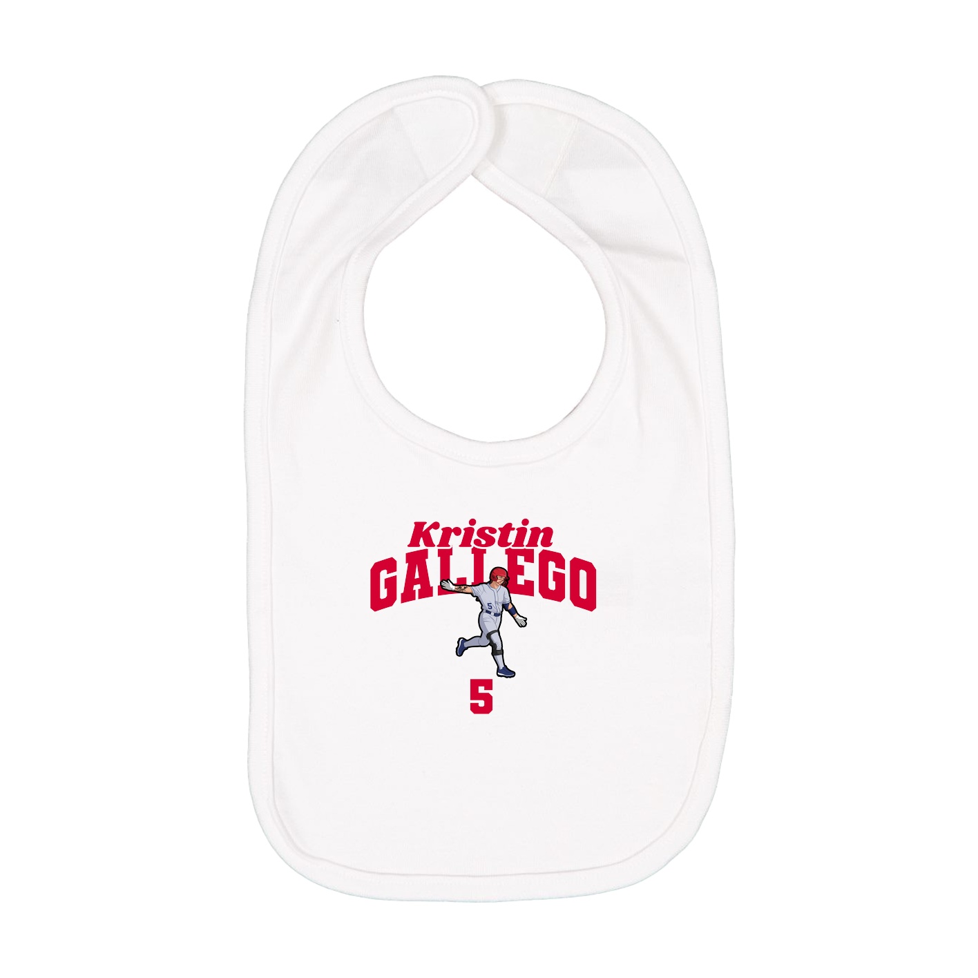 Infant Bib — Signature Arch in White