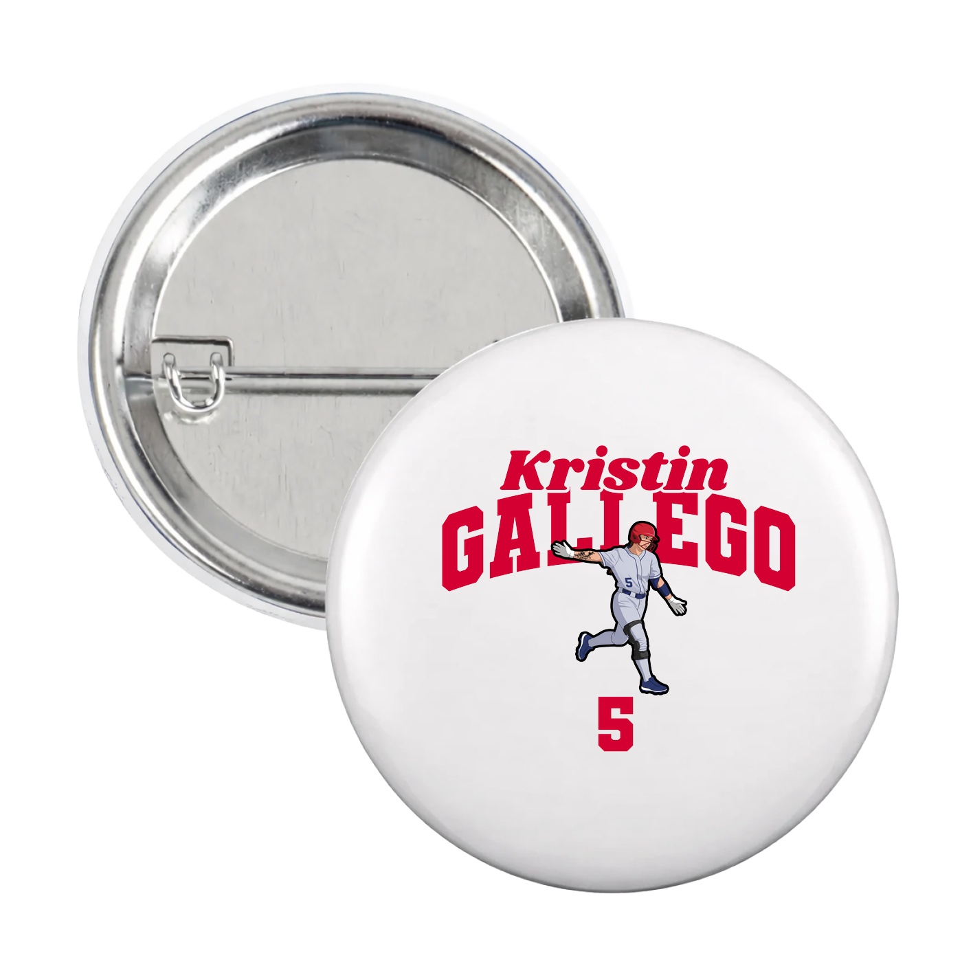 Game Day Button — Signature Arch in White