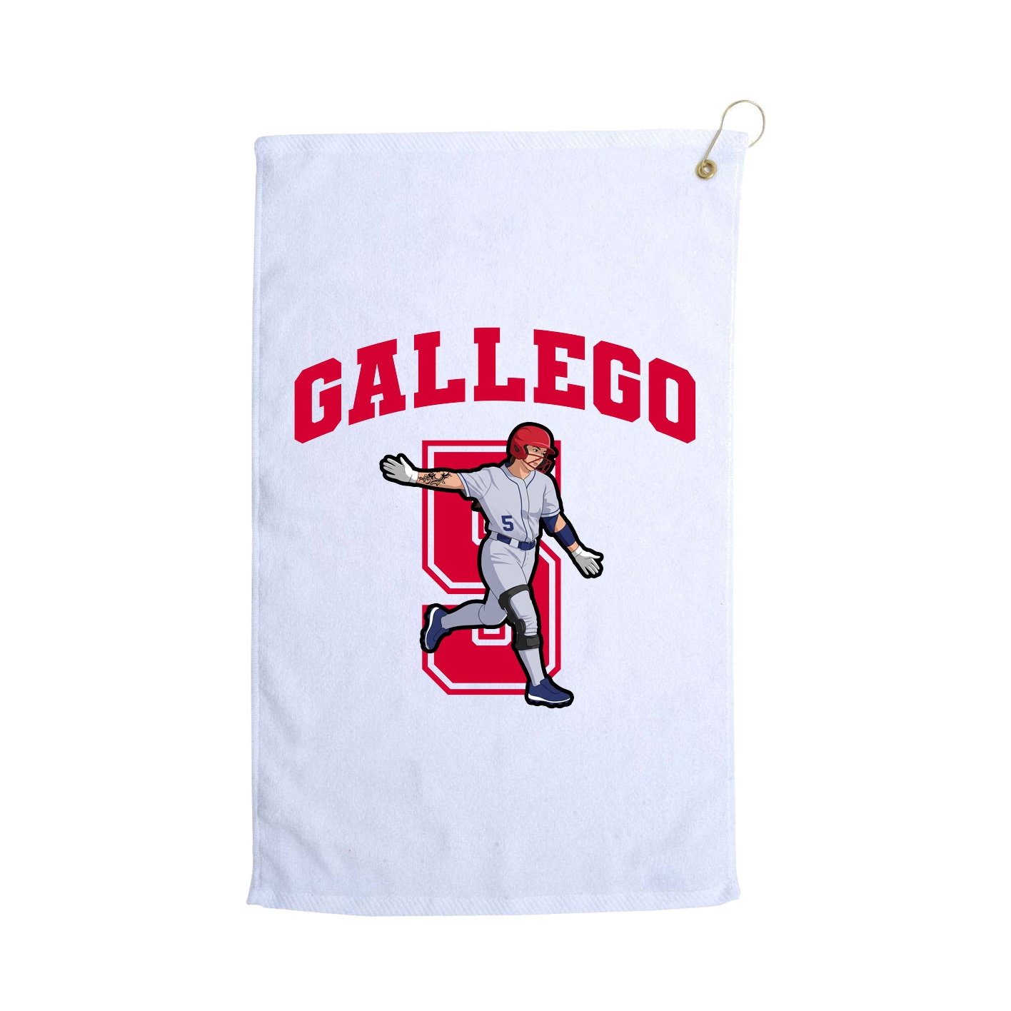 Golf Towel — Number in White