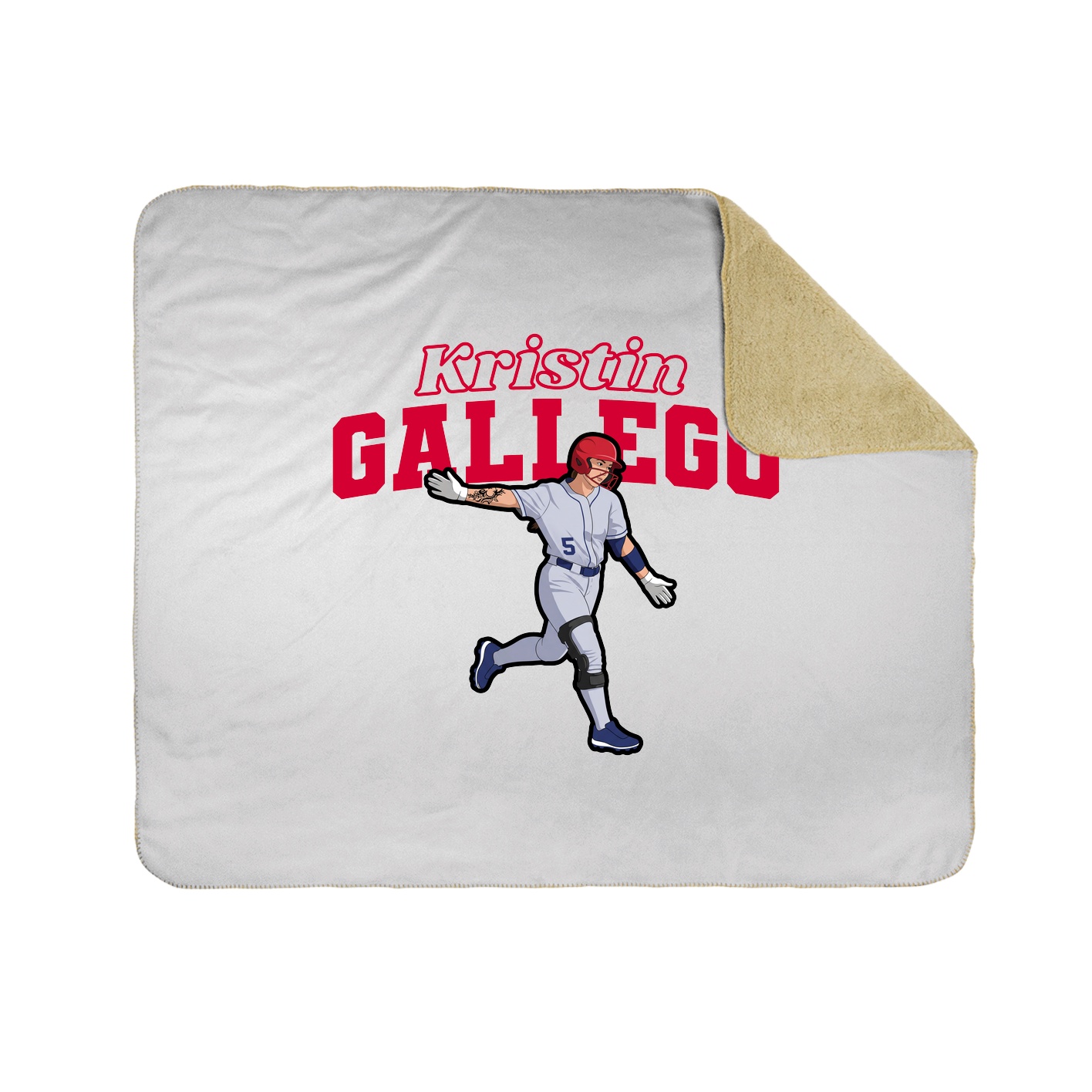 Throw Blanket — Name Arch in White
