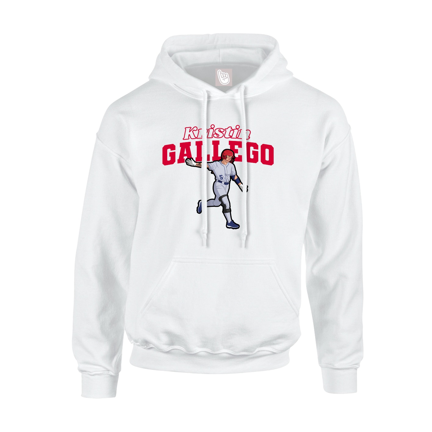 Hoodie — Name Arch in White