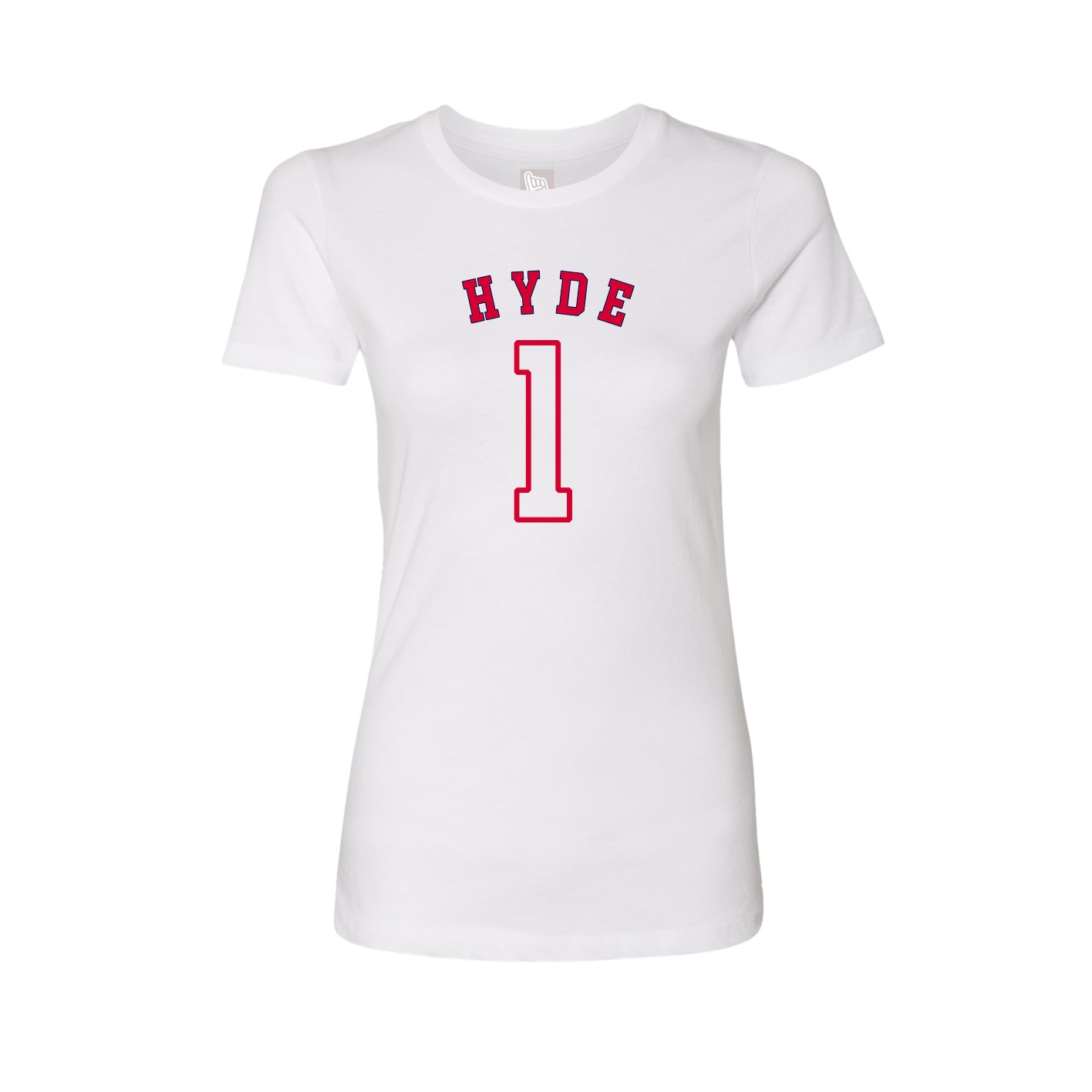Fitted Women's Tee — Shirsey Arch in White