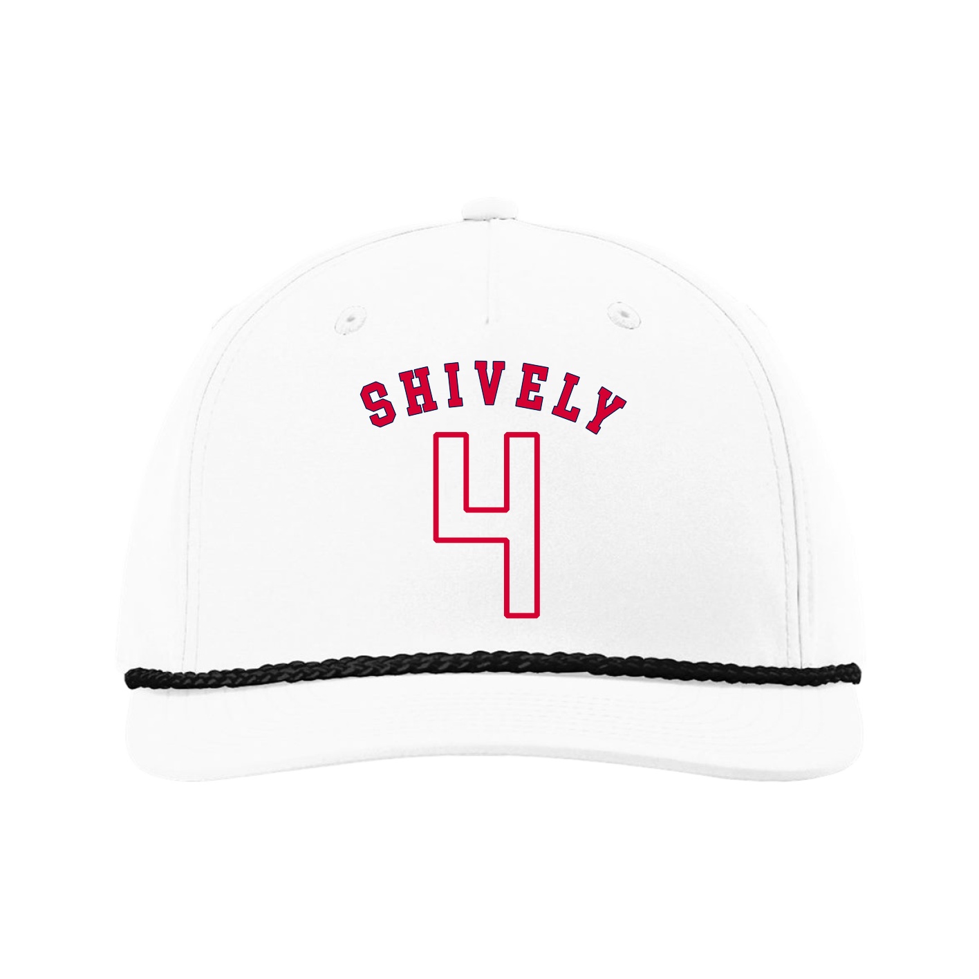 Five-Panel Classic Rope Cap — Shirsey Arch in White
