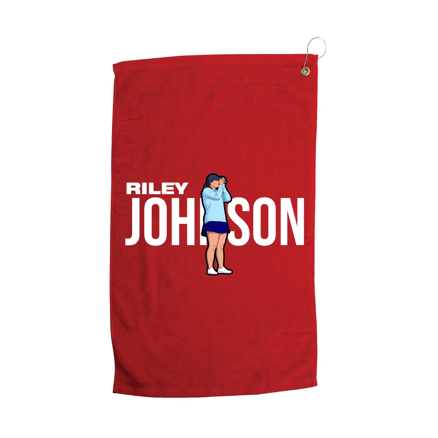 Golf Towel — Player Name in Red