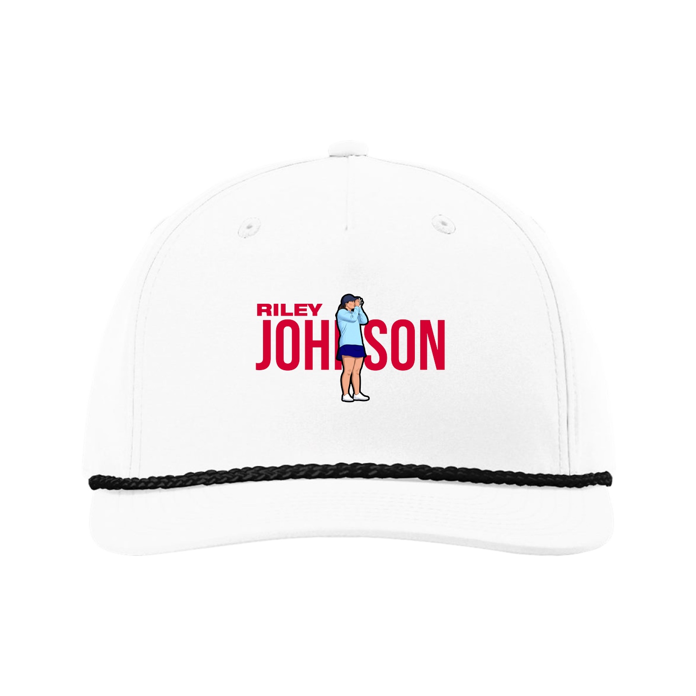 Five-Panel Classic Rope Cap — Player Name in White
