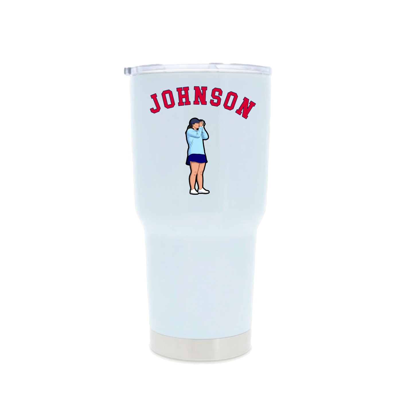 30oz Stainless Steel Tumbler — Shirsey Arch in White