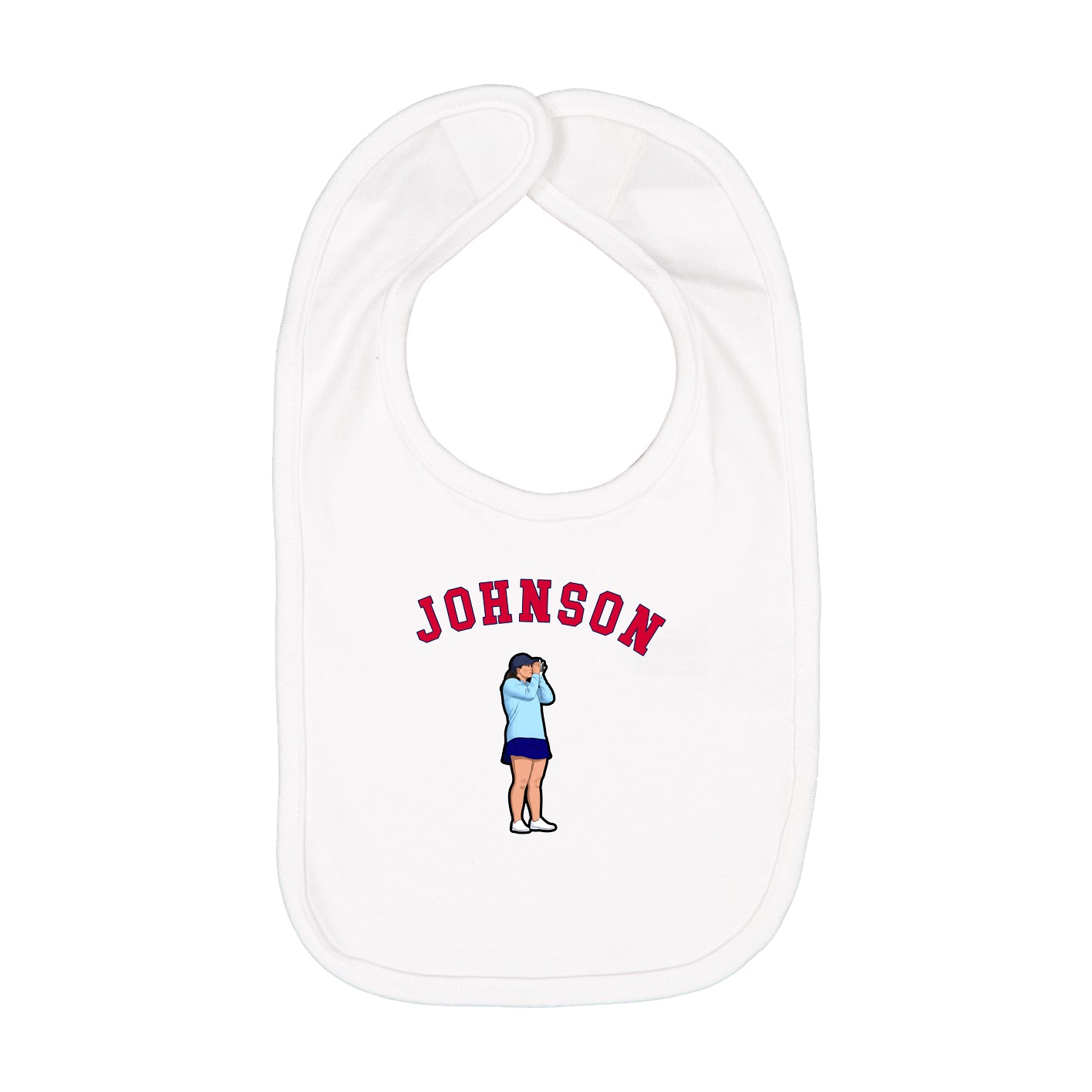 Infant Bib — Shirsey Arch in White