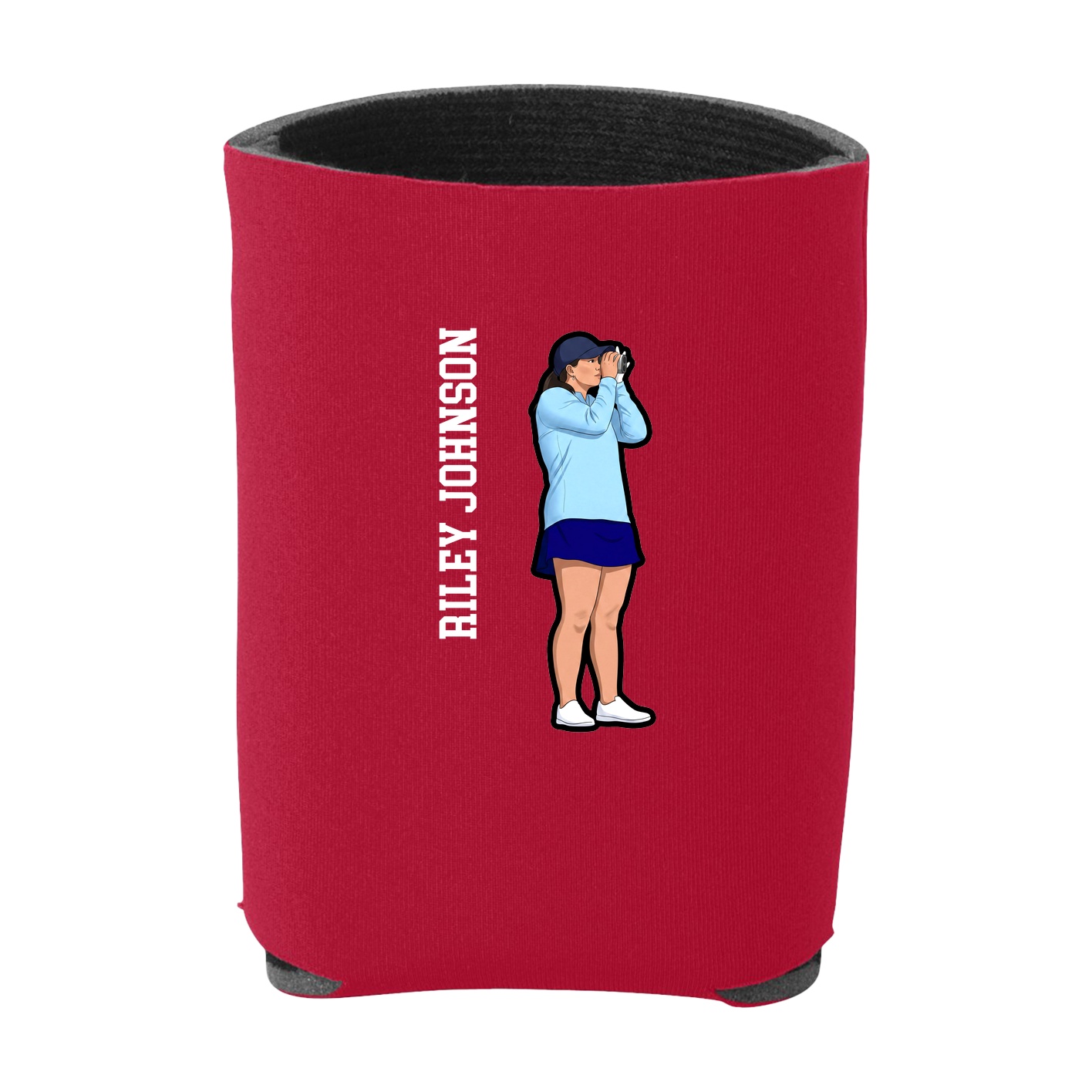 Can Holder — Name Vertical in Red