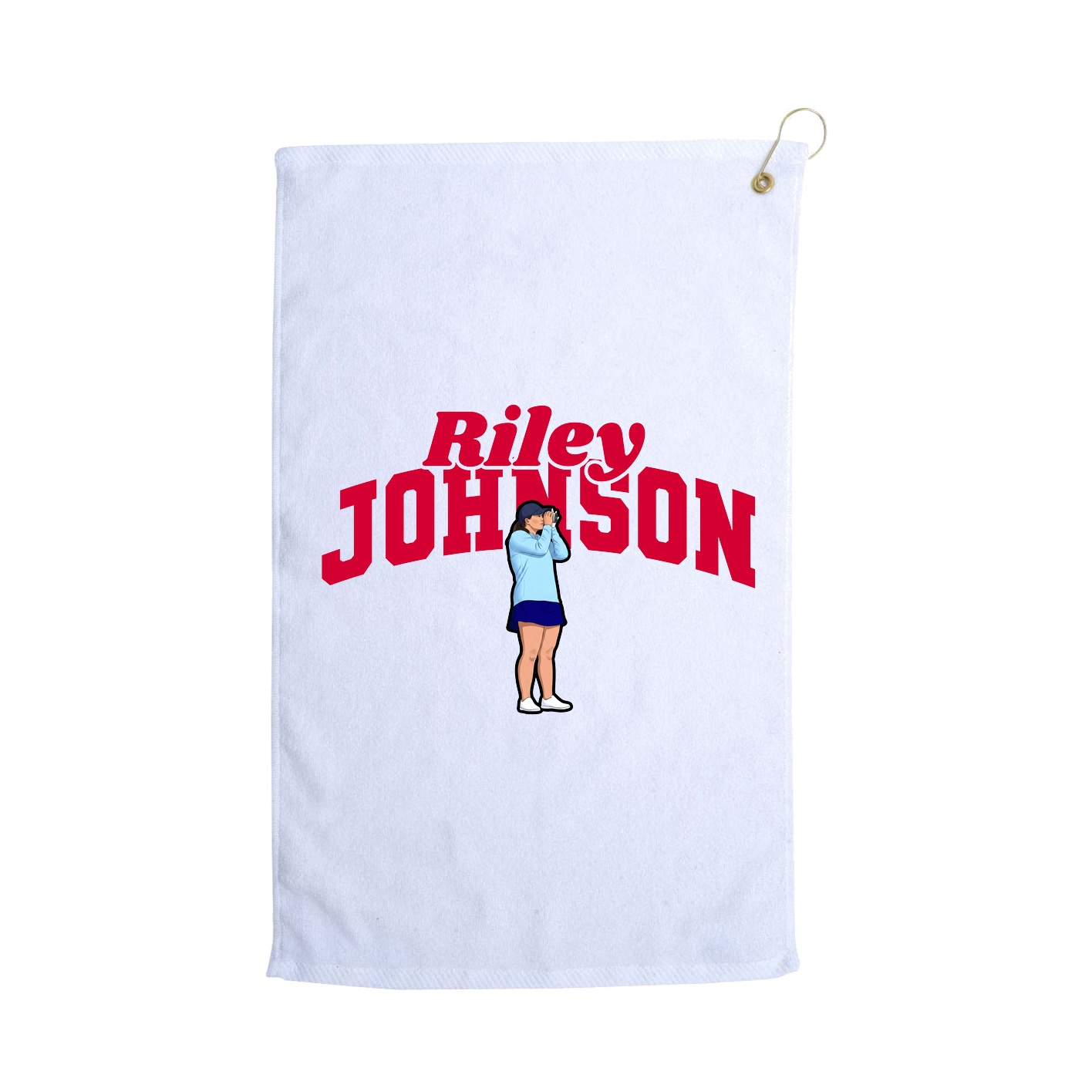 Golf Towel — Signature Arch in White