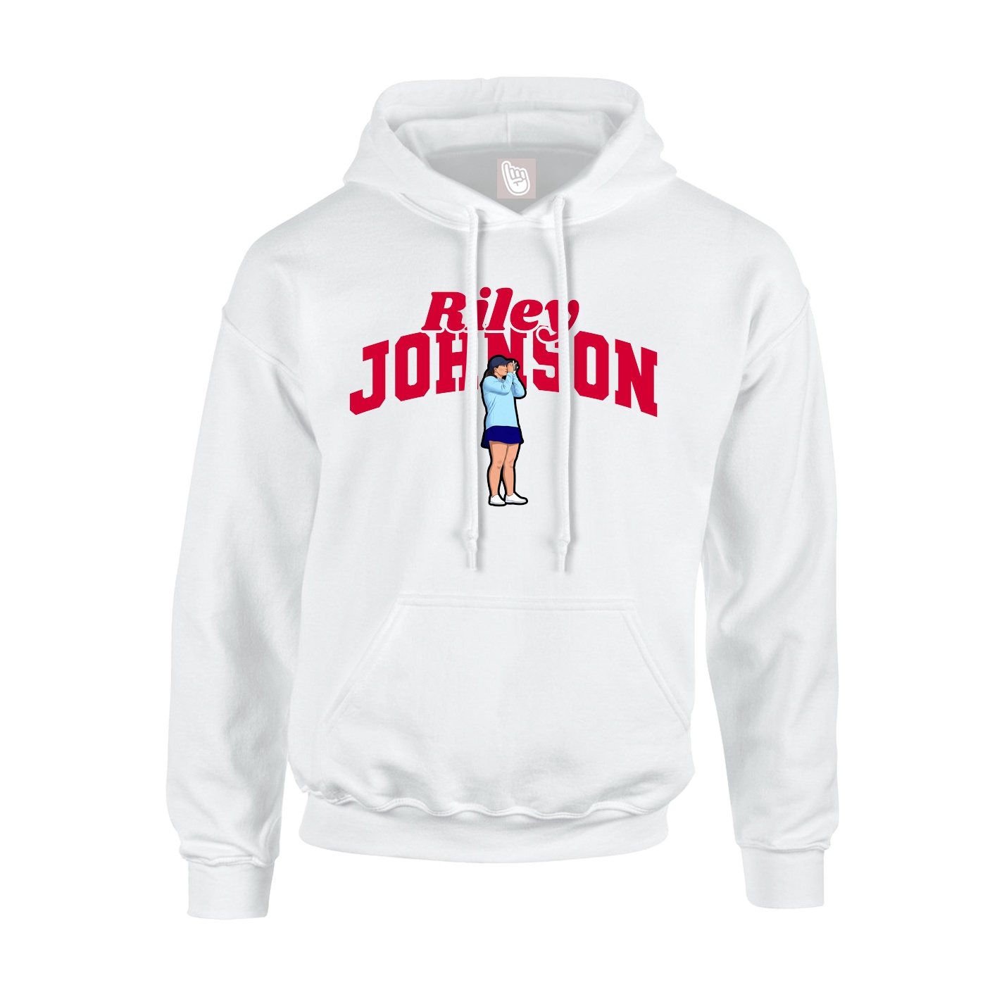 Youth Hoodie — Signature Arch in White