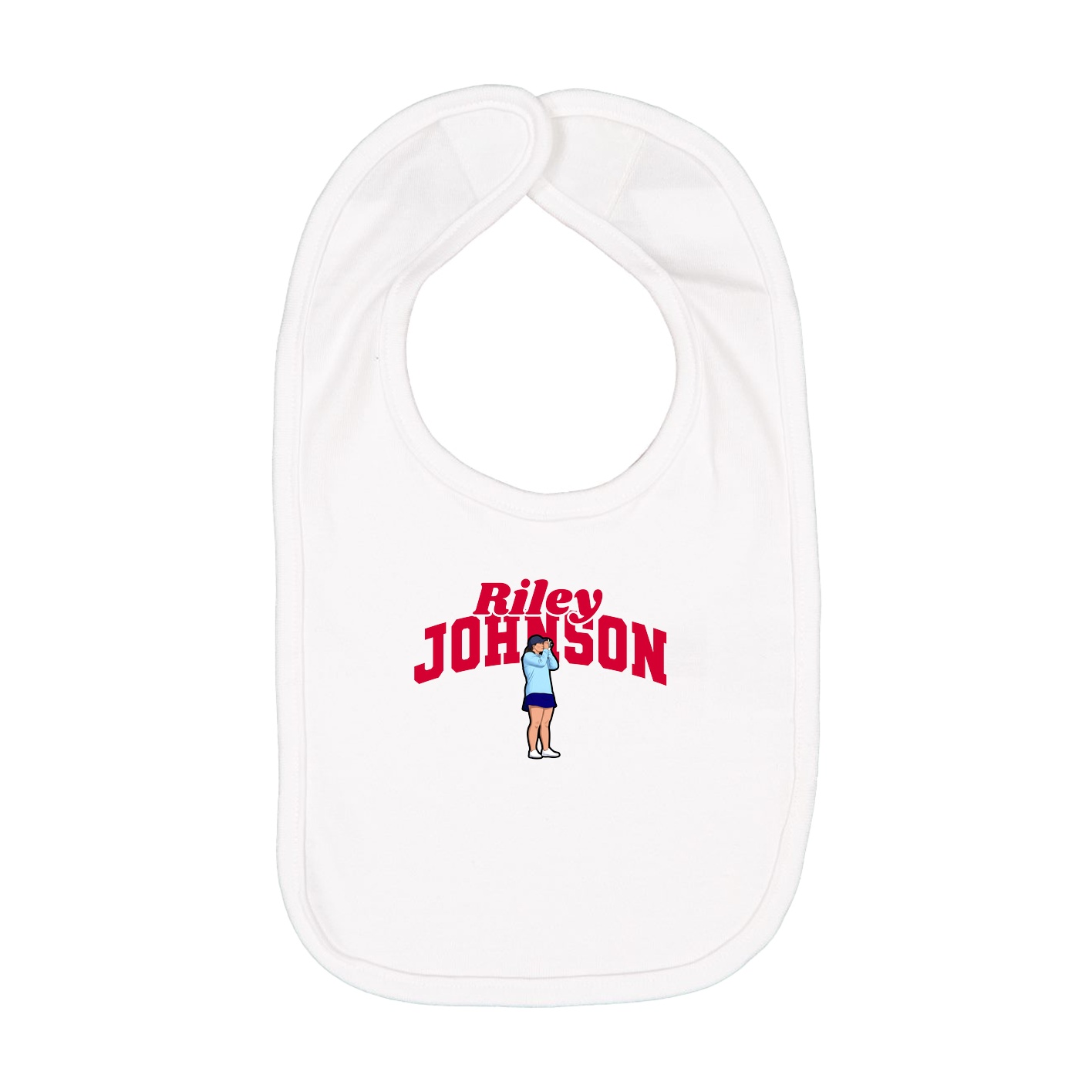 Infant Bib — Signature Arch in White