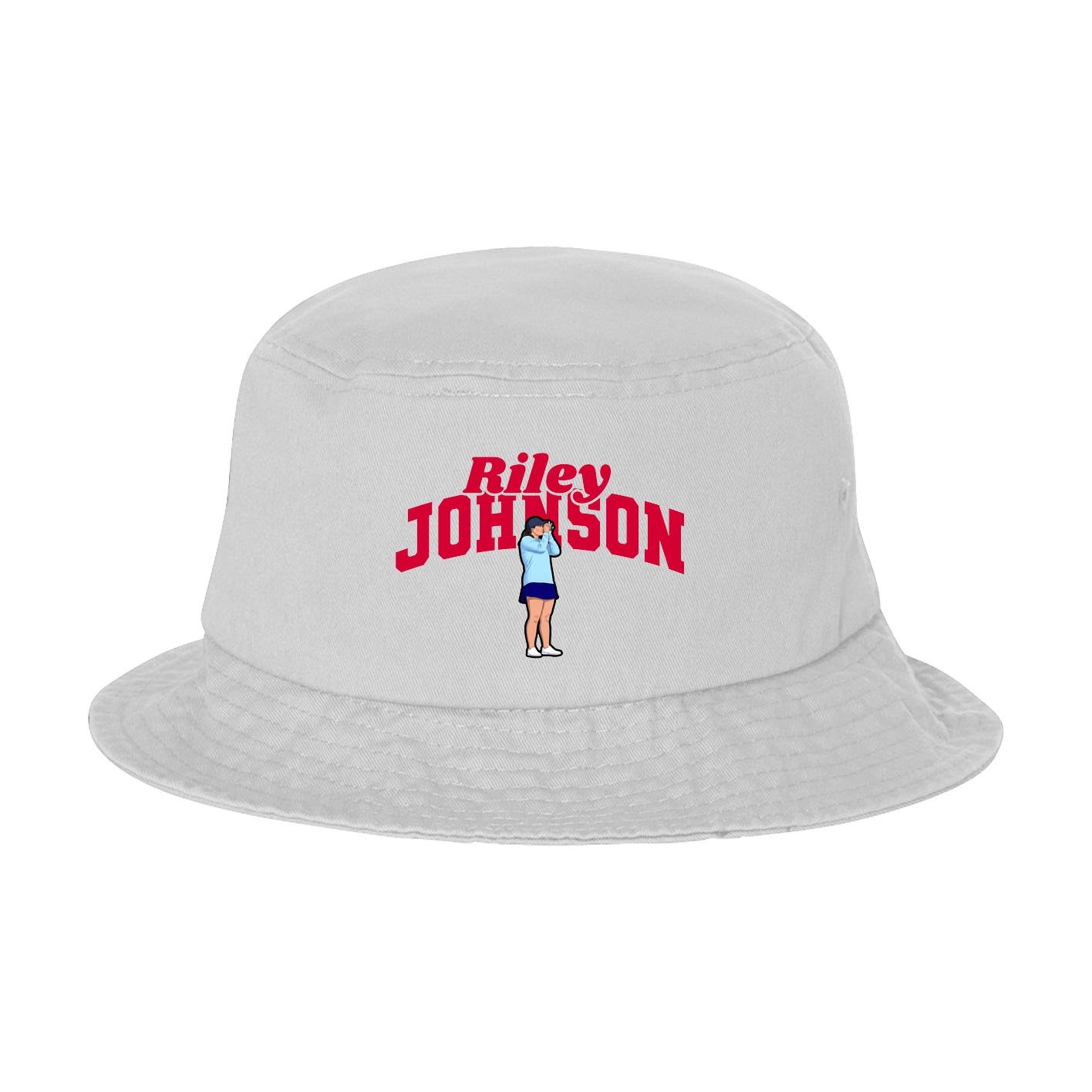Bucket Cap — Signature Arch in White