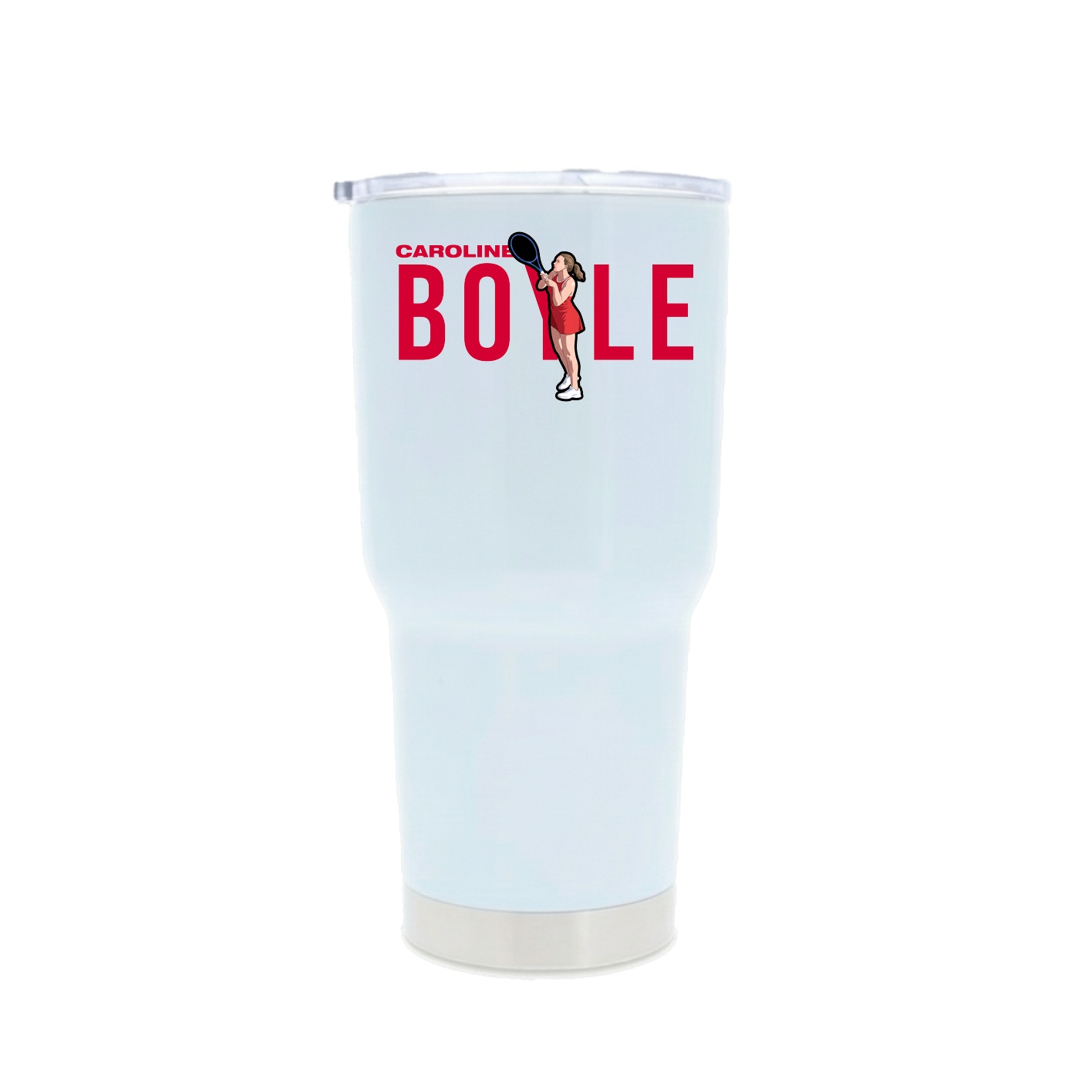 30oz Stainless Steel Tumbler — Player Name in White