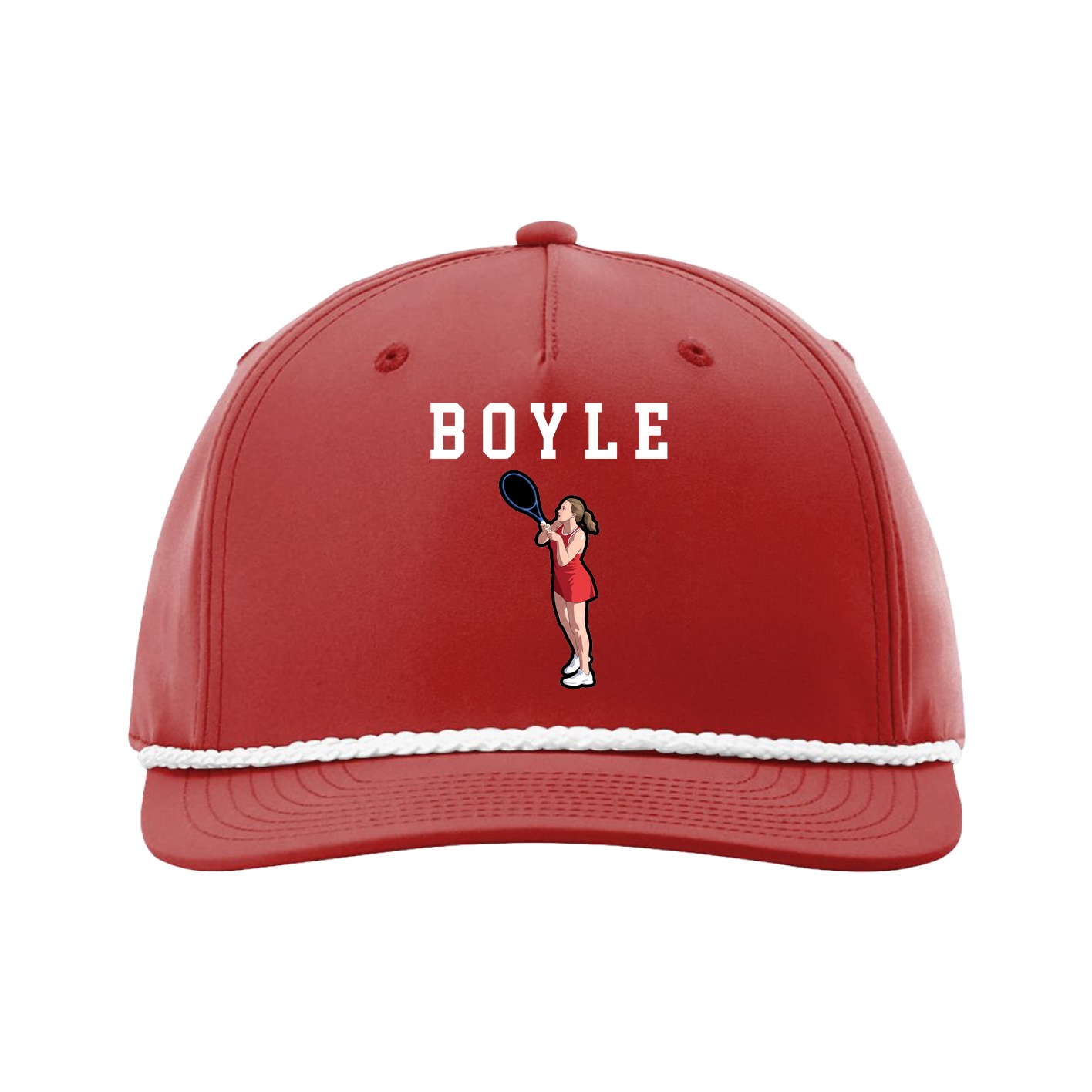 Five-Panel Classic Rope Cap — Shirsey in Red
