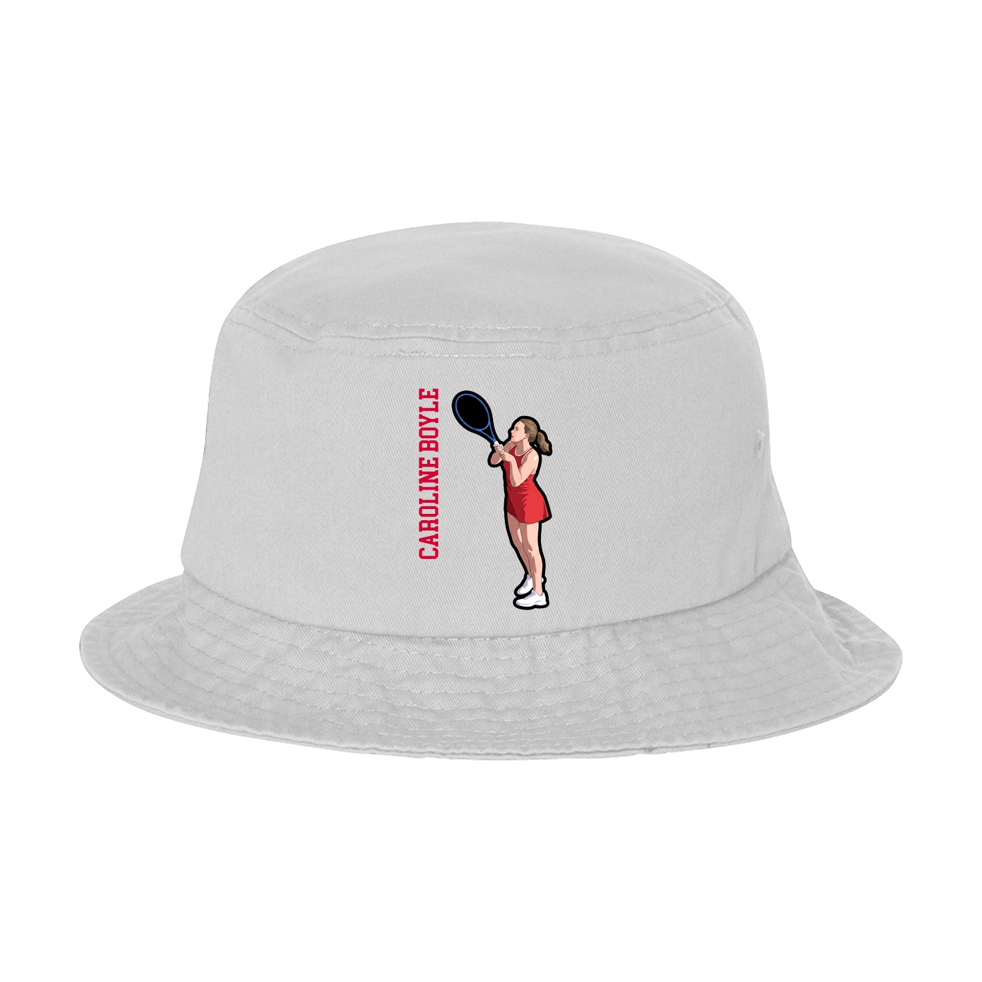 Bucket Cap — Name Vertical in White