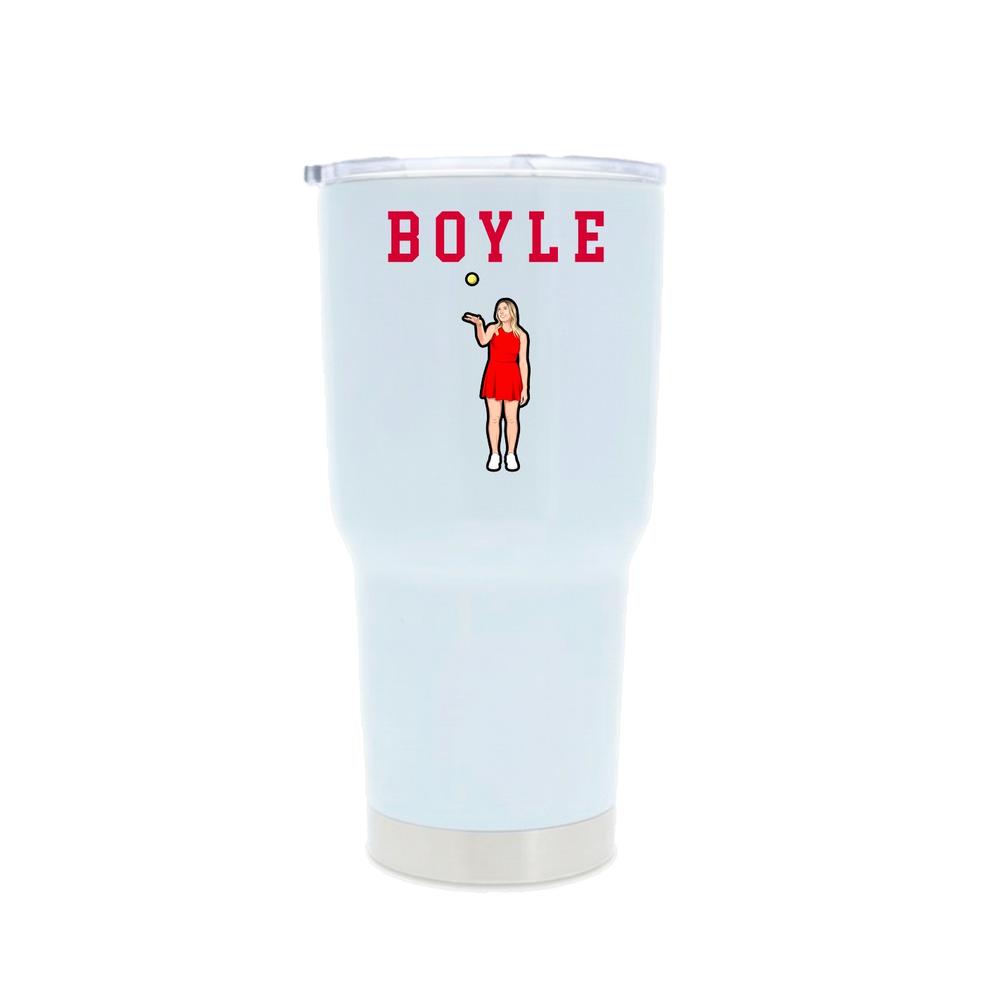 30oz Stainless Steel Tumbler — Shirsey in White