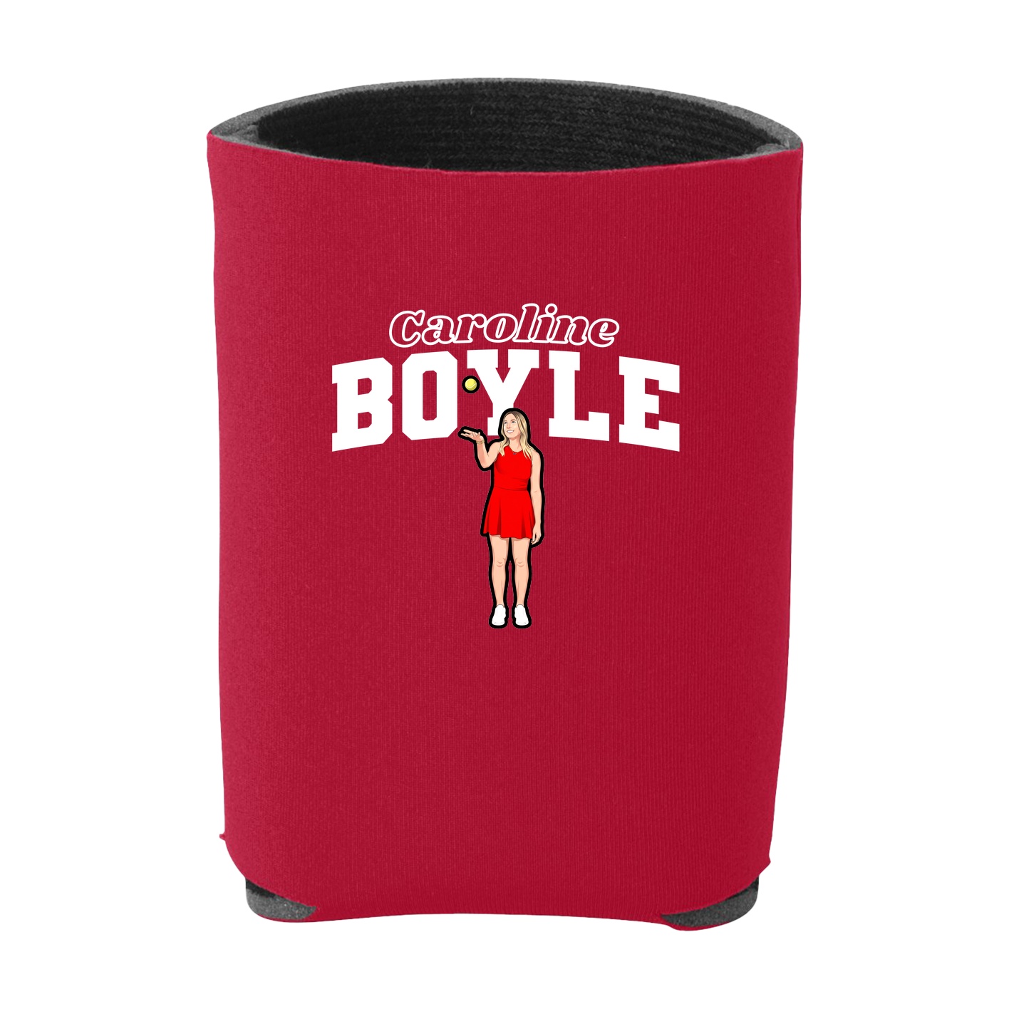 Can Holder — Name Arch in Red