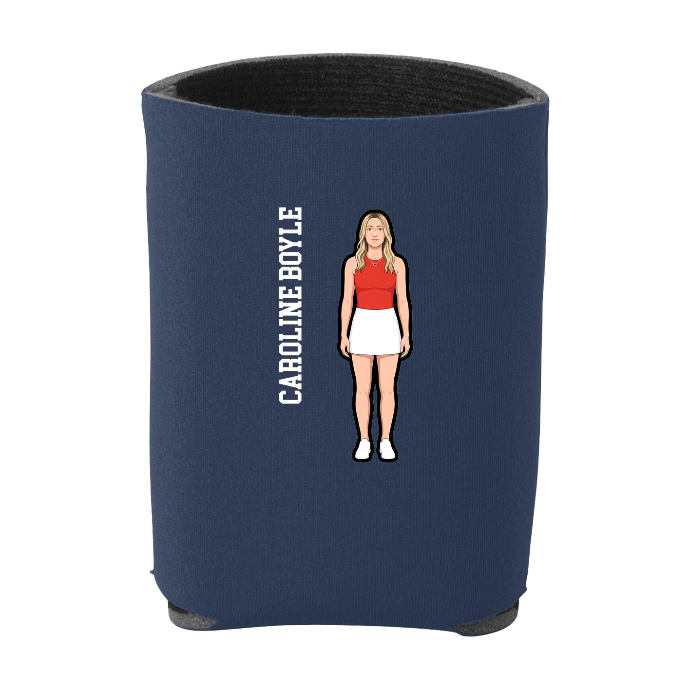 Can Holder — Name Vertical in Navy