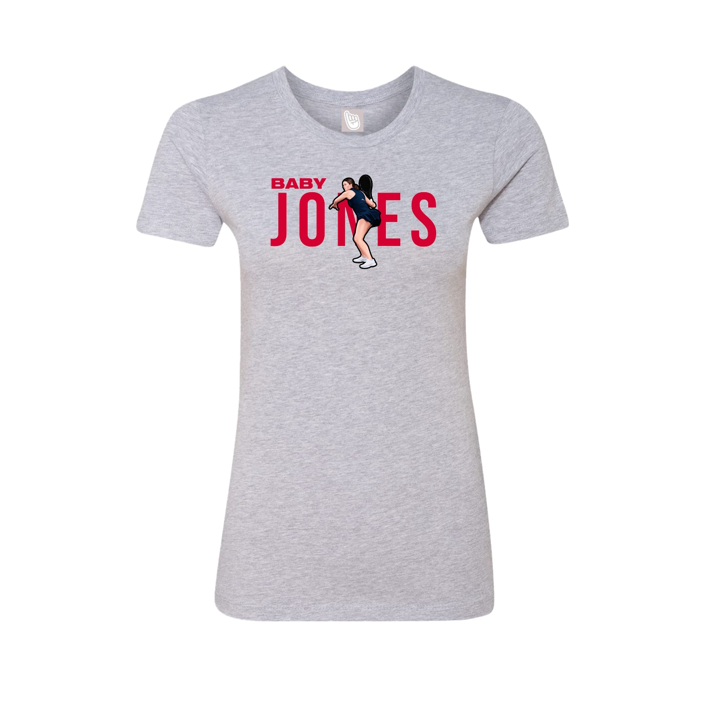 Fitted Women's Tee — Player Name in Grey
