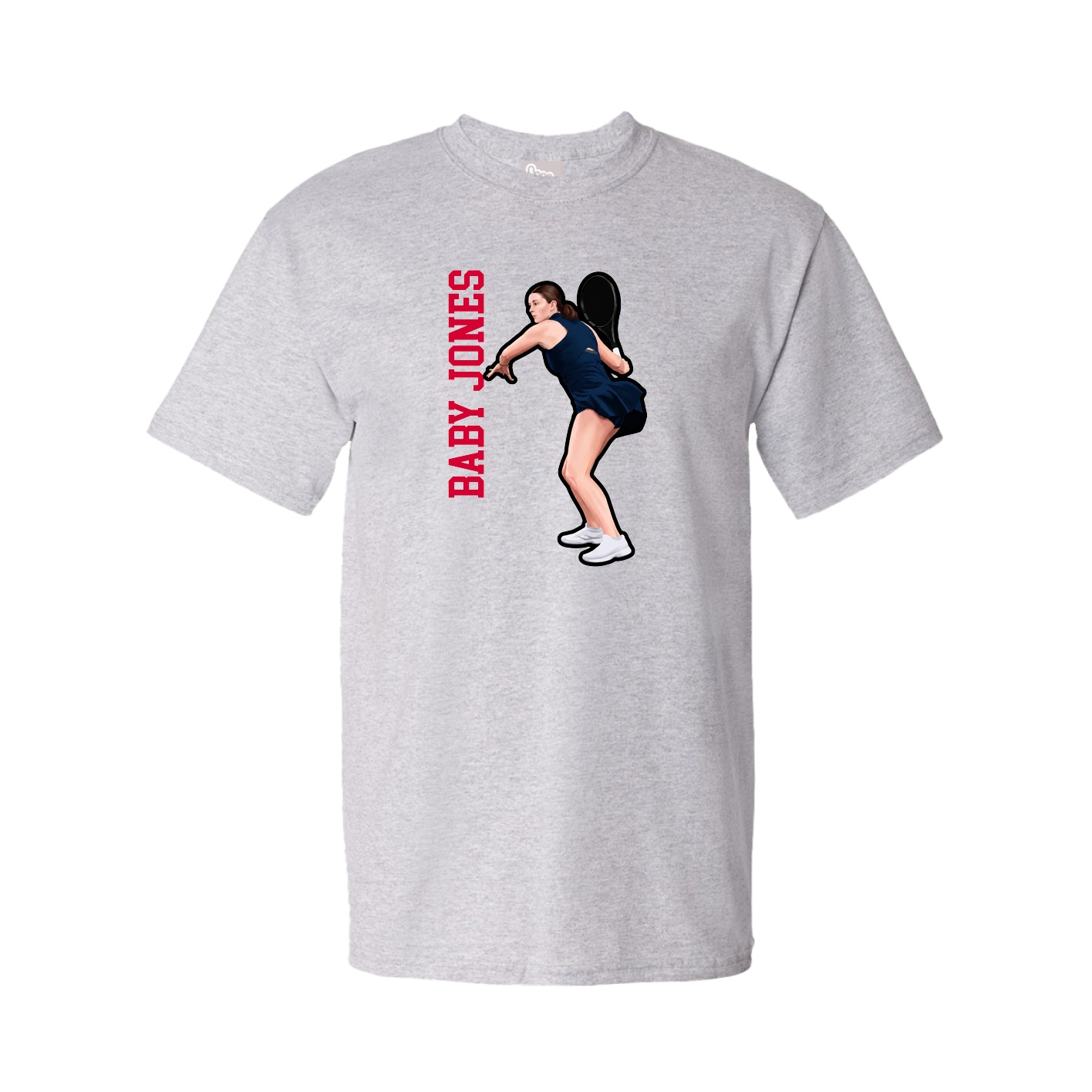 Youth Tee — Name Vertical in Grey