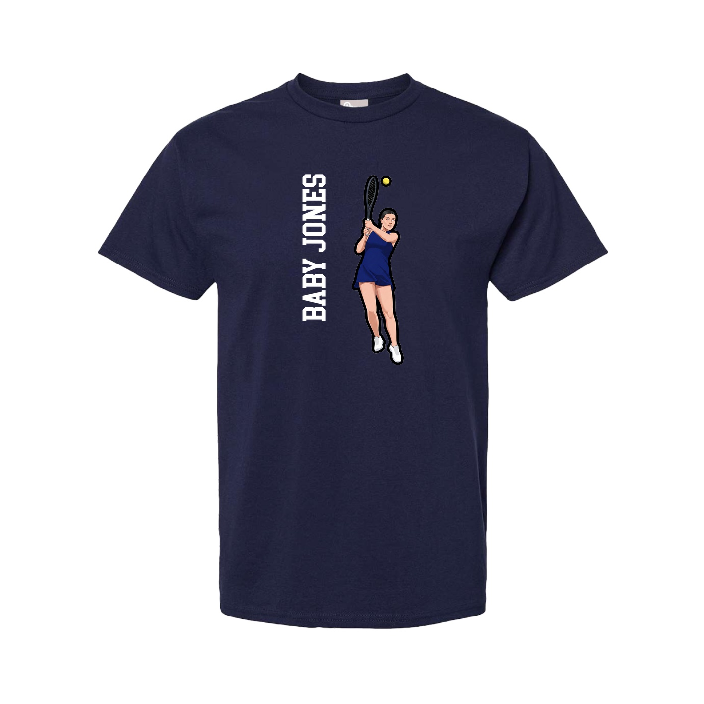 Tee — Name Vertical in Navy