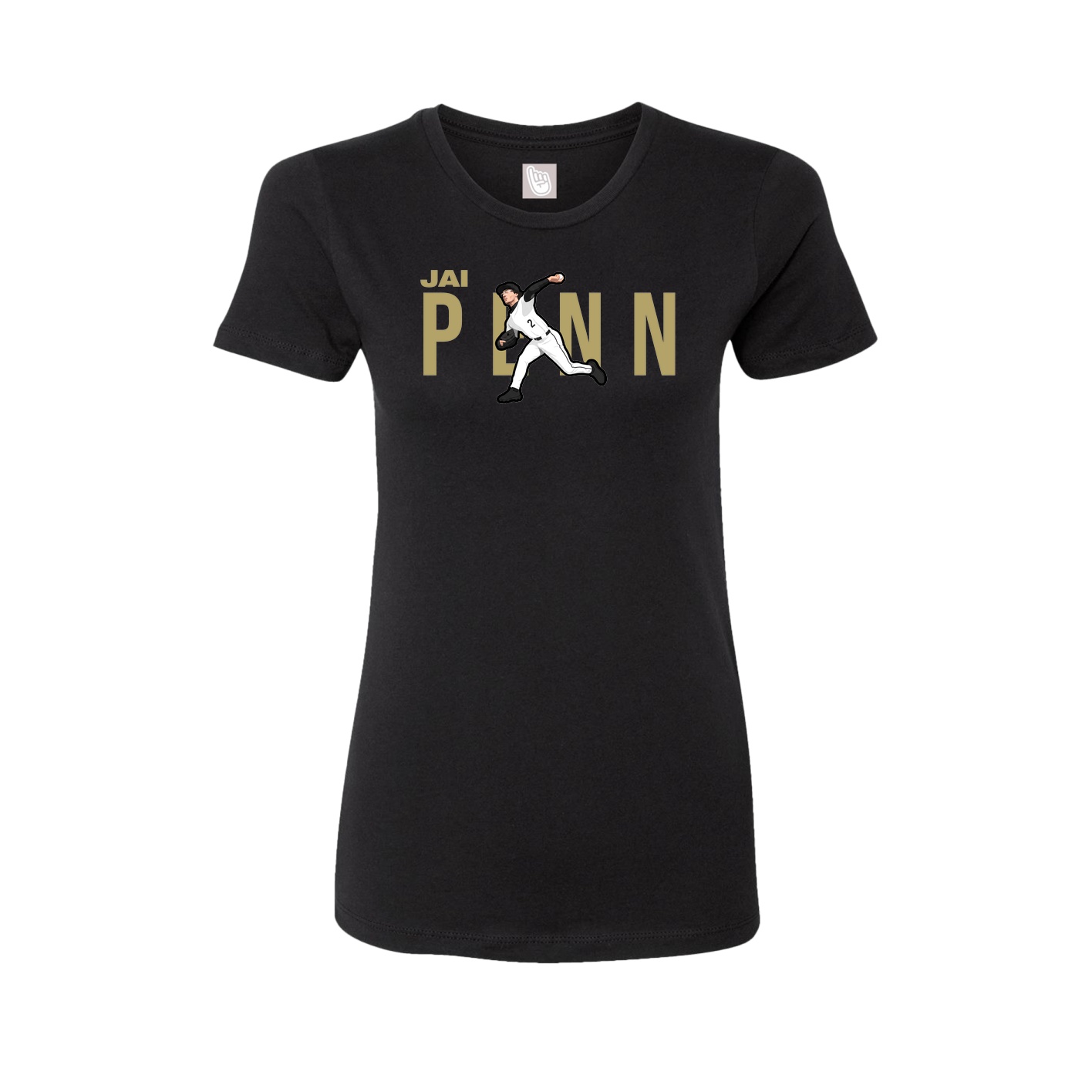 Fitted Women's Tee — Player Name in Black