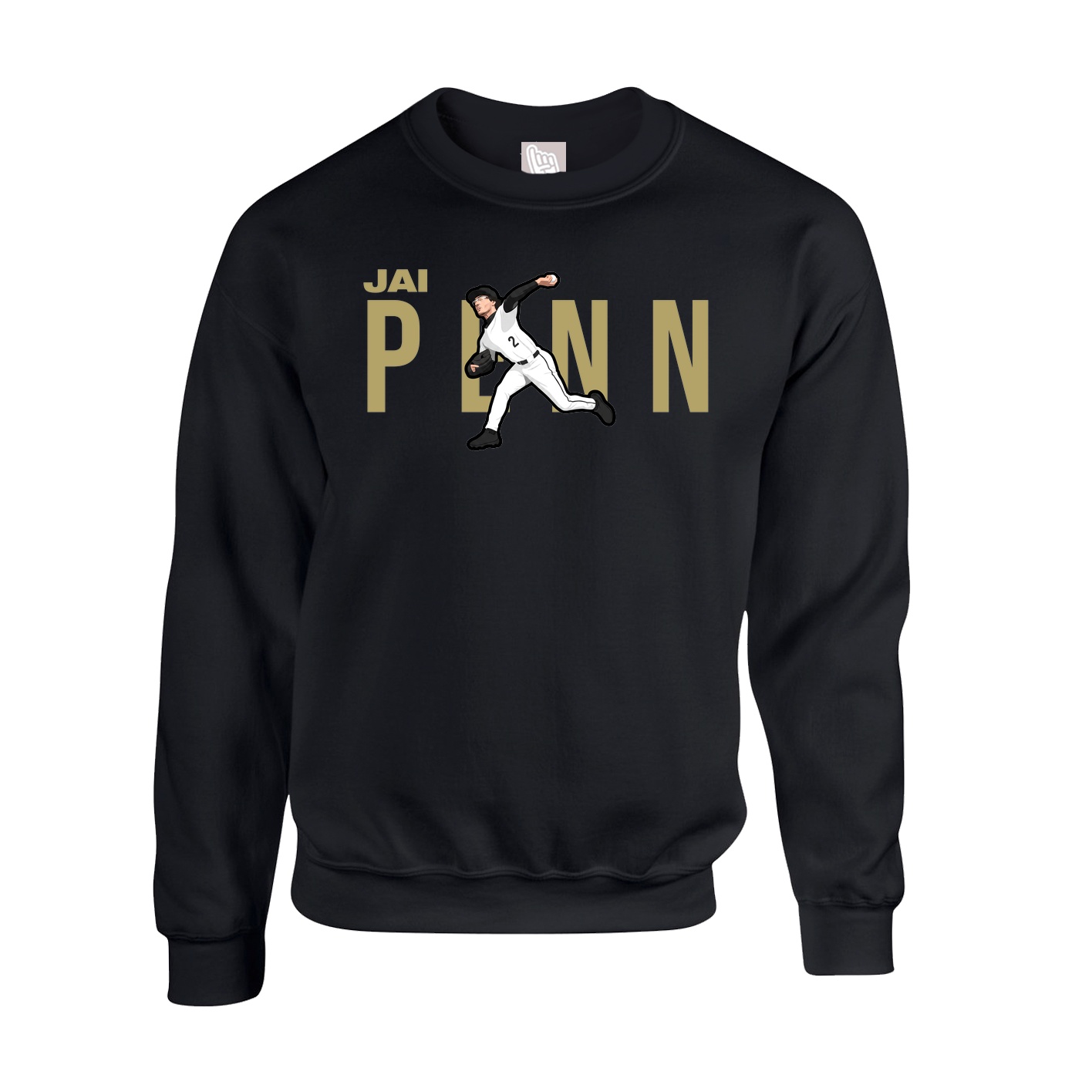 Fleece Crew — Player Name in Black