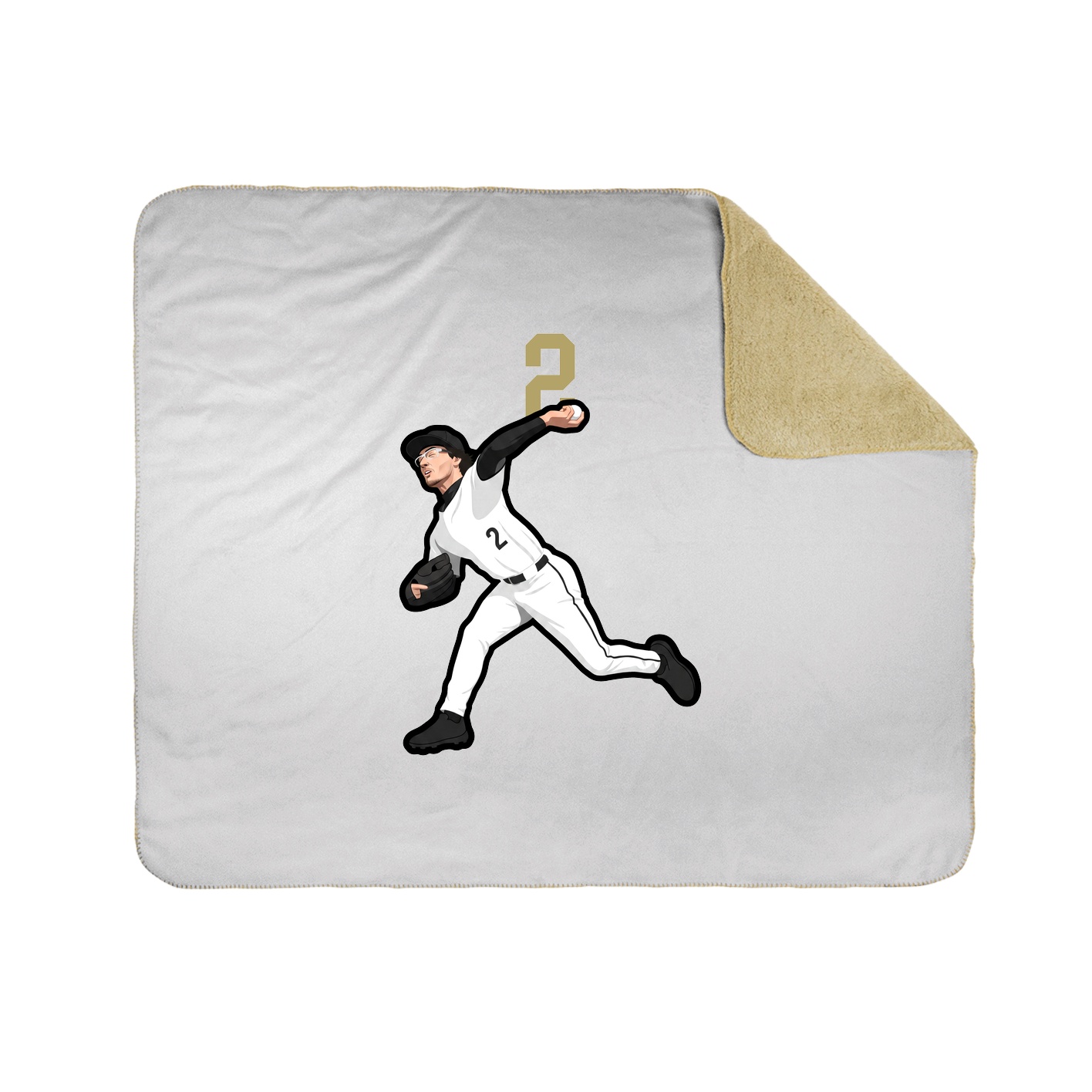 Throw Blanket — Number Top in White
