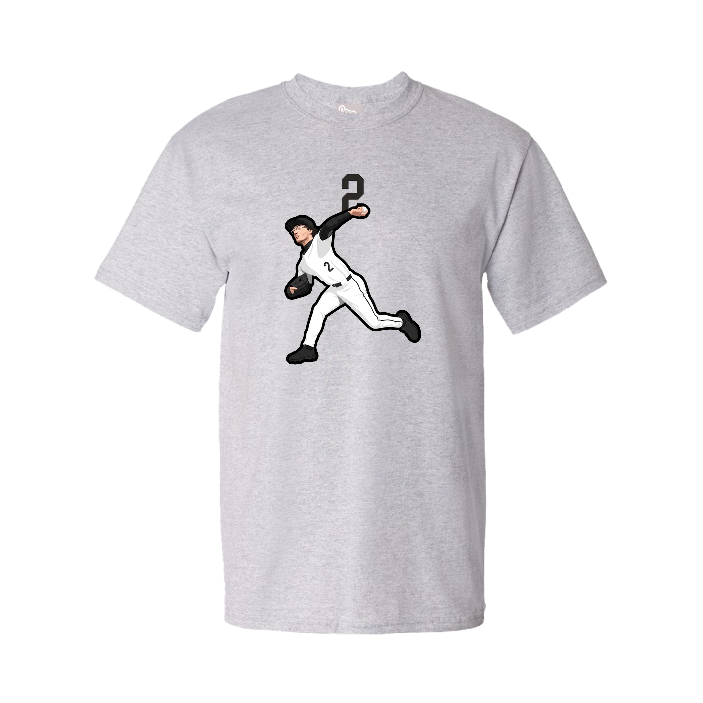 Youth Tee — Number Top in Grey