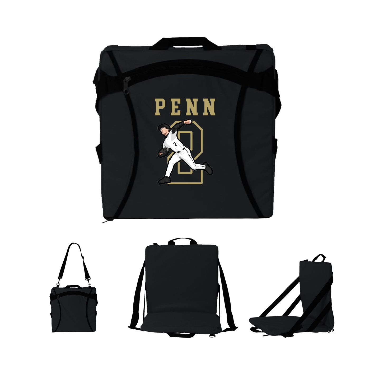 Folding Stadium Seat — Shirsey in Black