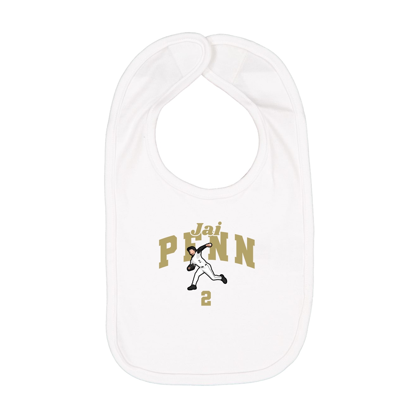 Infant Bib — Signature Arch in White