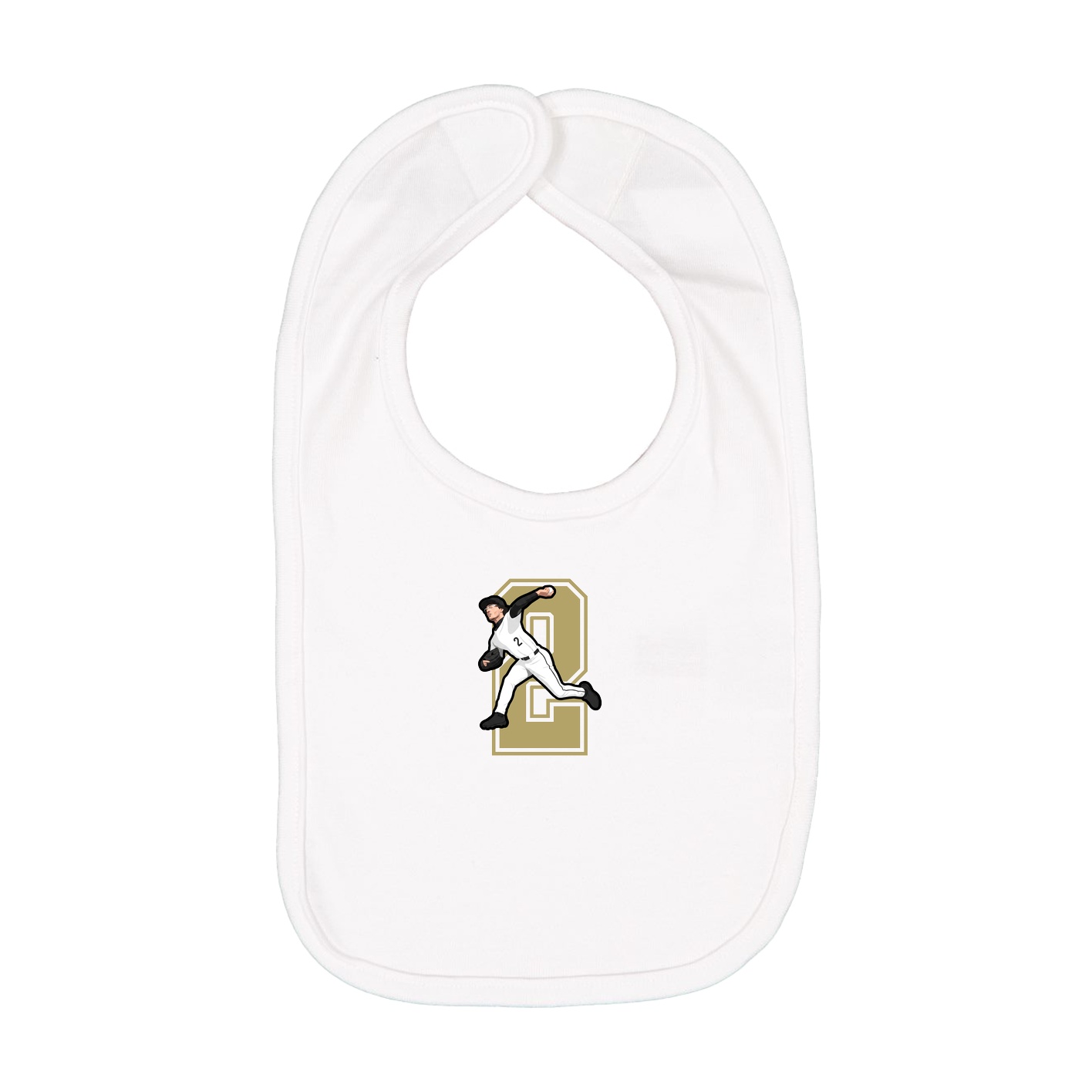 Infant Bib — Number in White