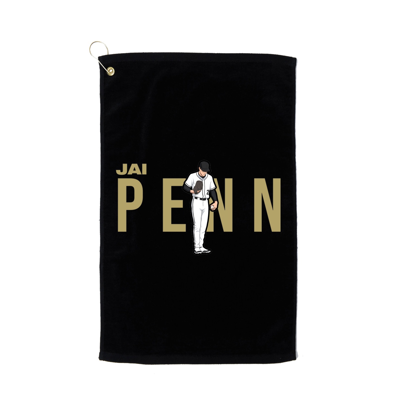 Golf Towel — Player Name in Black