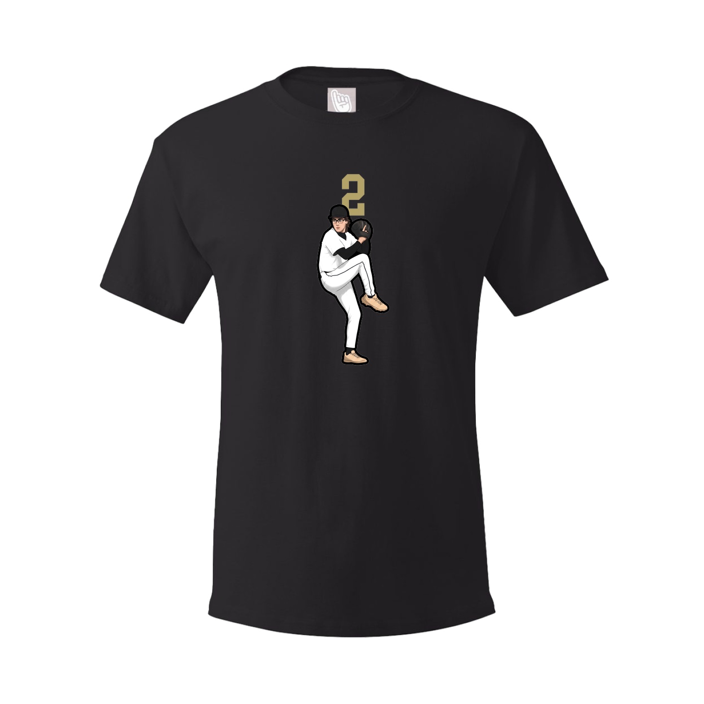 Youth Tee — Number Top in Black