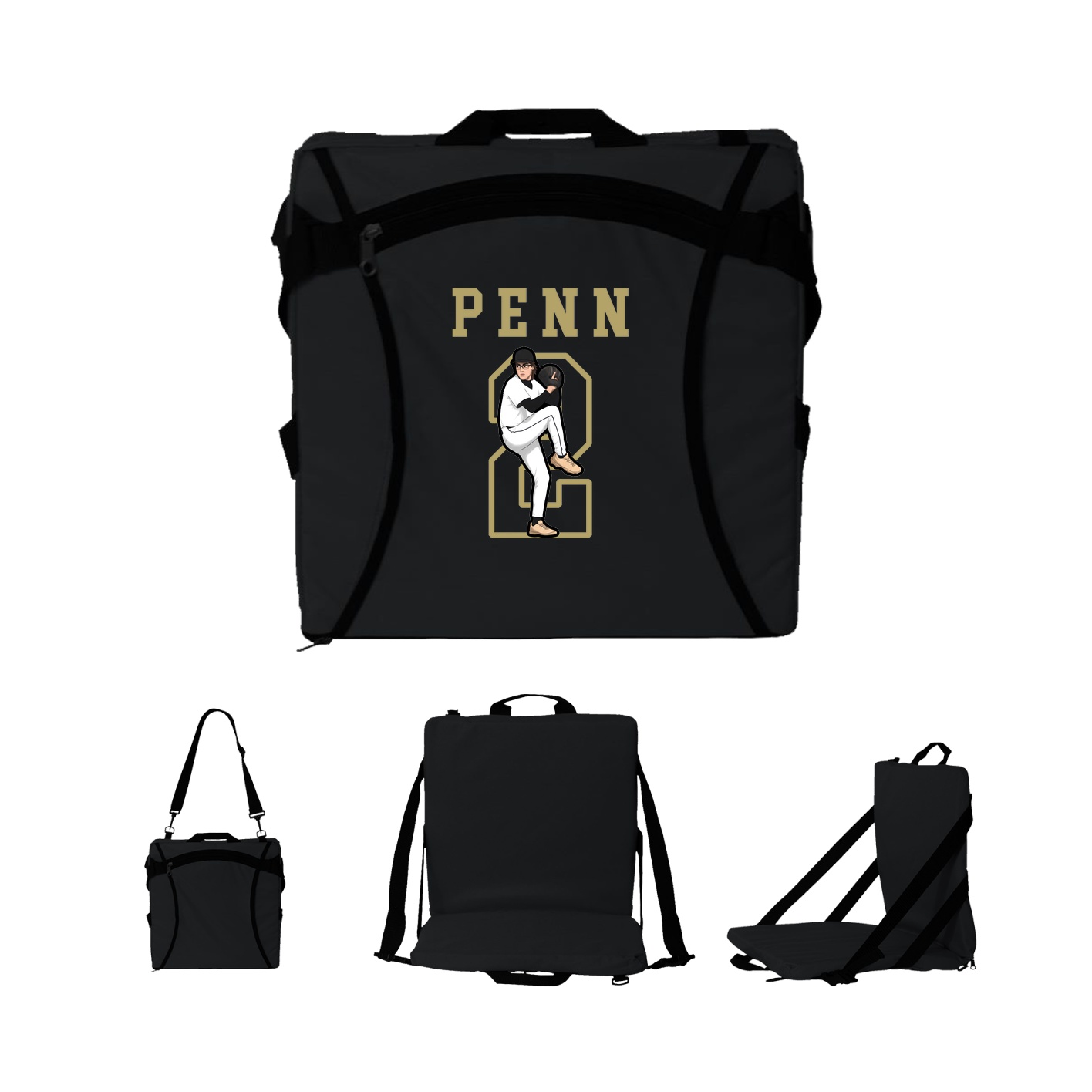 Folding Stadium Seat — Shirsey in Black